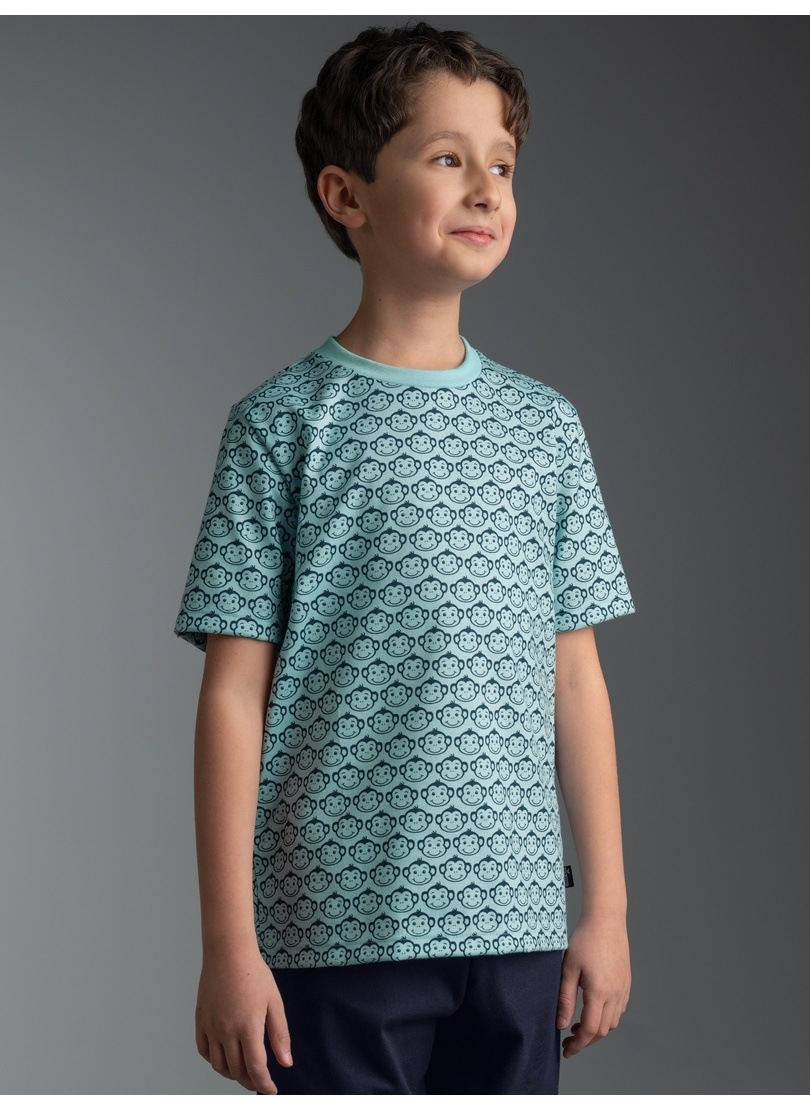 Trigema T-Shirt "TRIGEMA T Shirt mit Allover-Muster "Äffchen"" 1