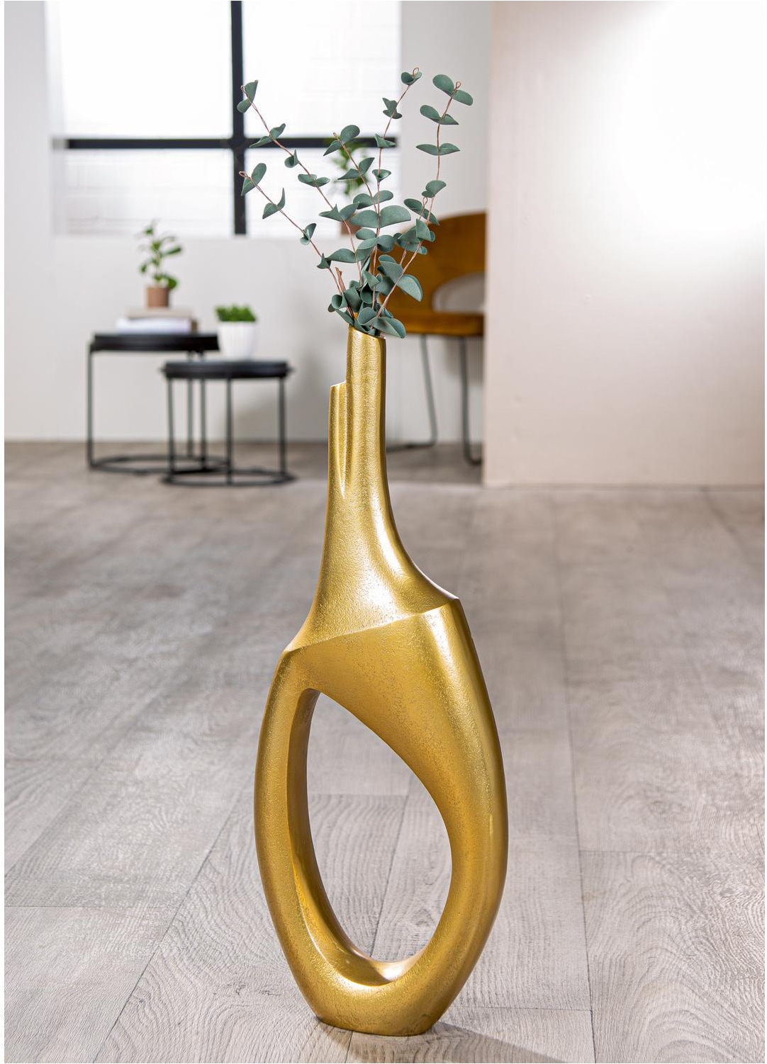 GILDE Bodenvase »Lochvase, "Haydon", Aluminium«