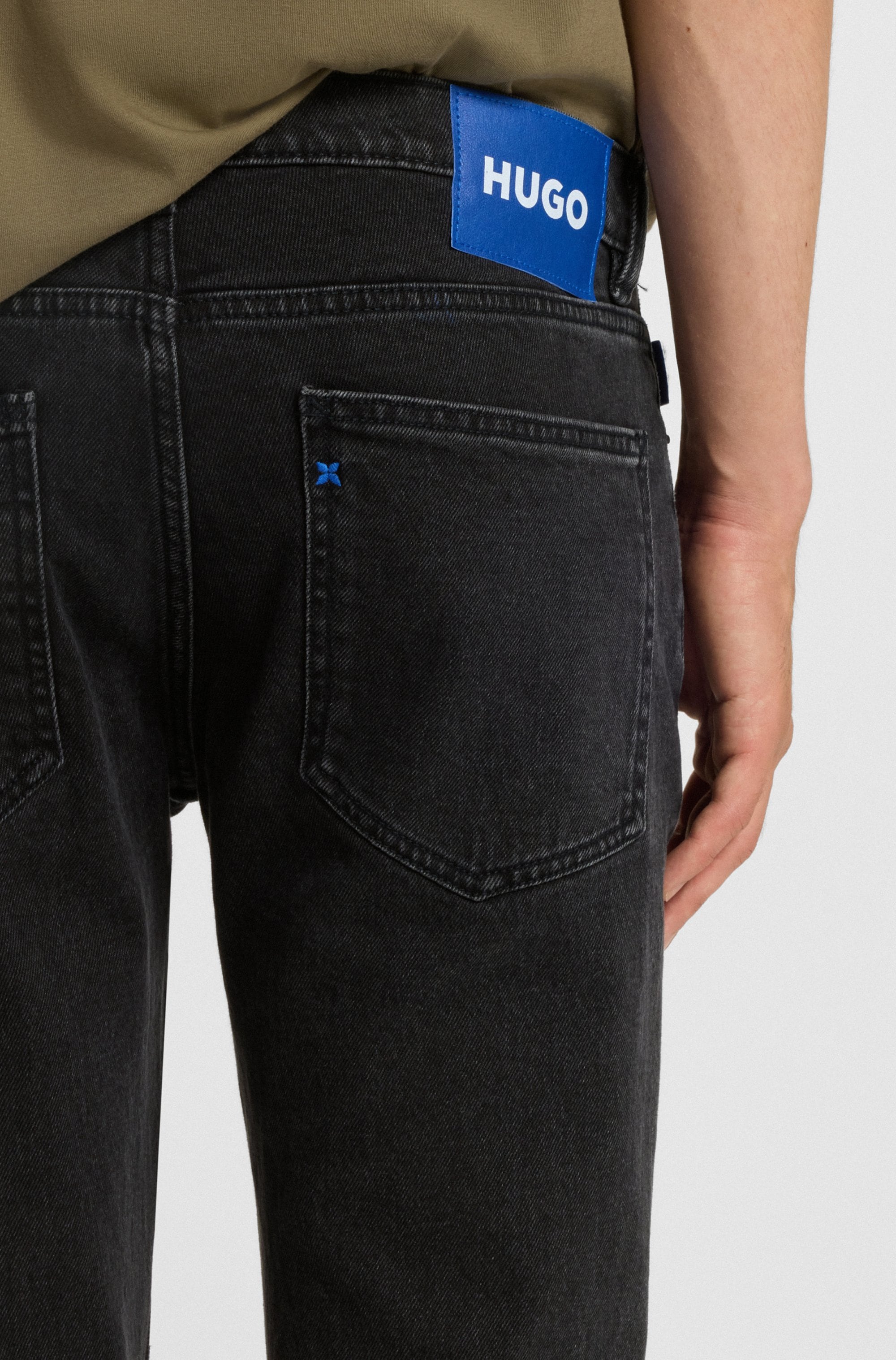 HUGO Blue Slim-fit-Jeans »Zane«, mit angesetztem Bund