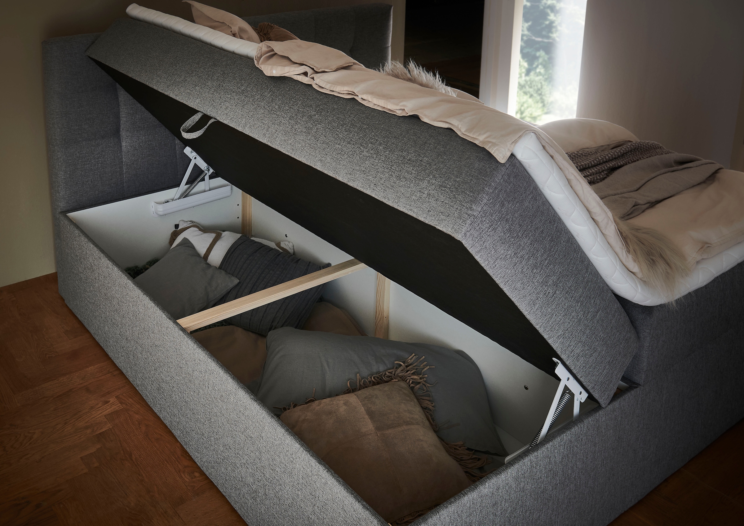 Places of Style Boxbett »Carolin«, mit Nische inkl. gepolsterter Unterlage für Haustiere