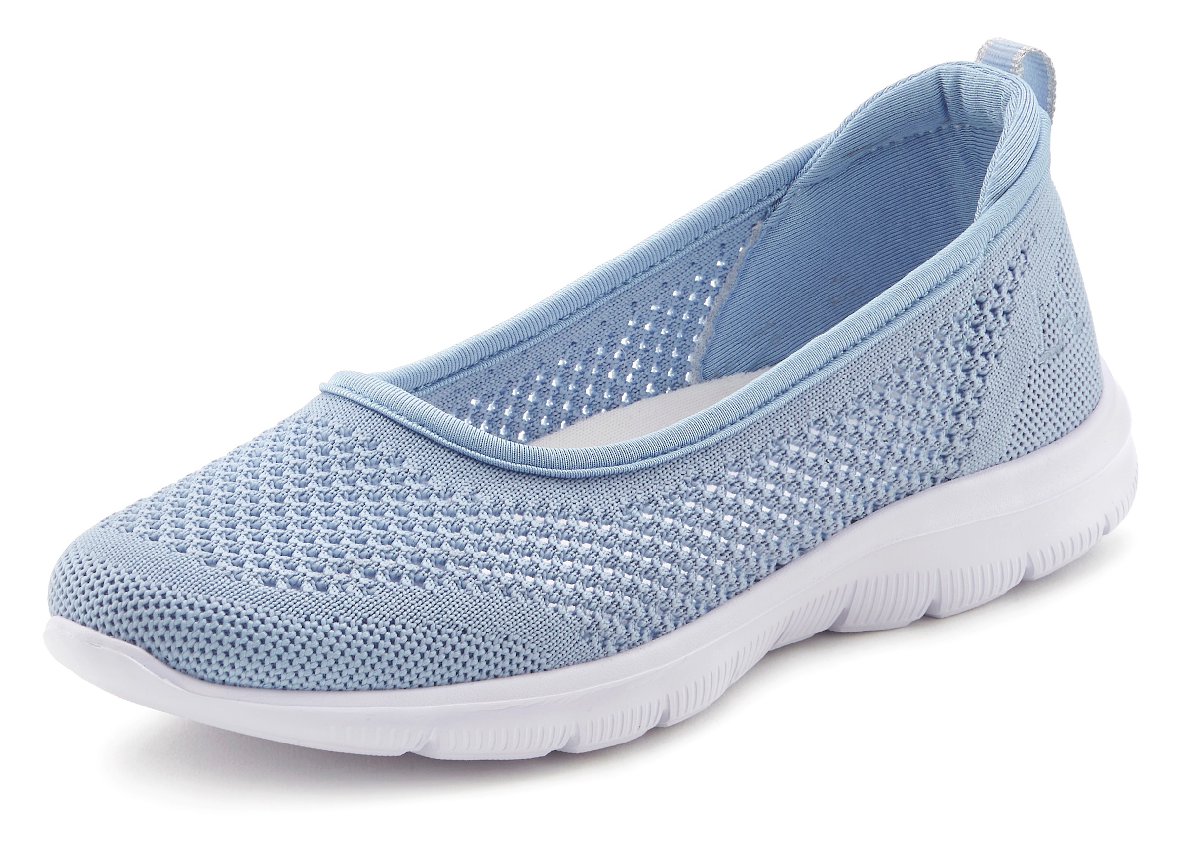 LASCANA Sneaker Ballerinas, ultraleichter Slipper, Slip-On-Sneaker, Freizei günstig online kaufen