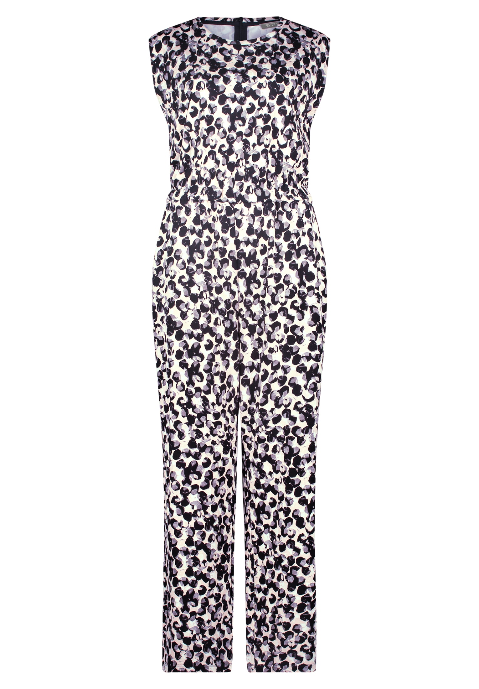 Betty&Co Overall »Betty & Co Jumpsuit mit Rundhalsausschnitt«, (1 tlg.), Druck