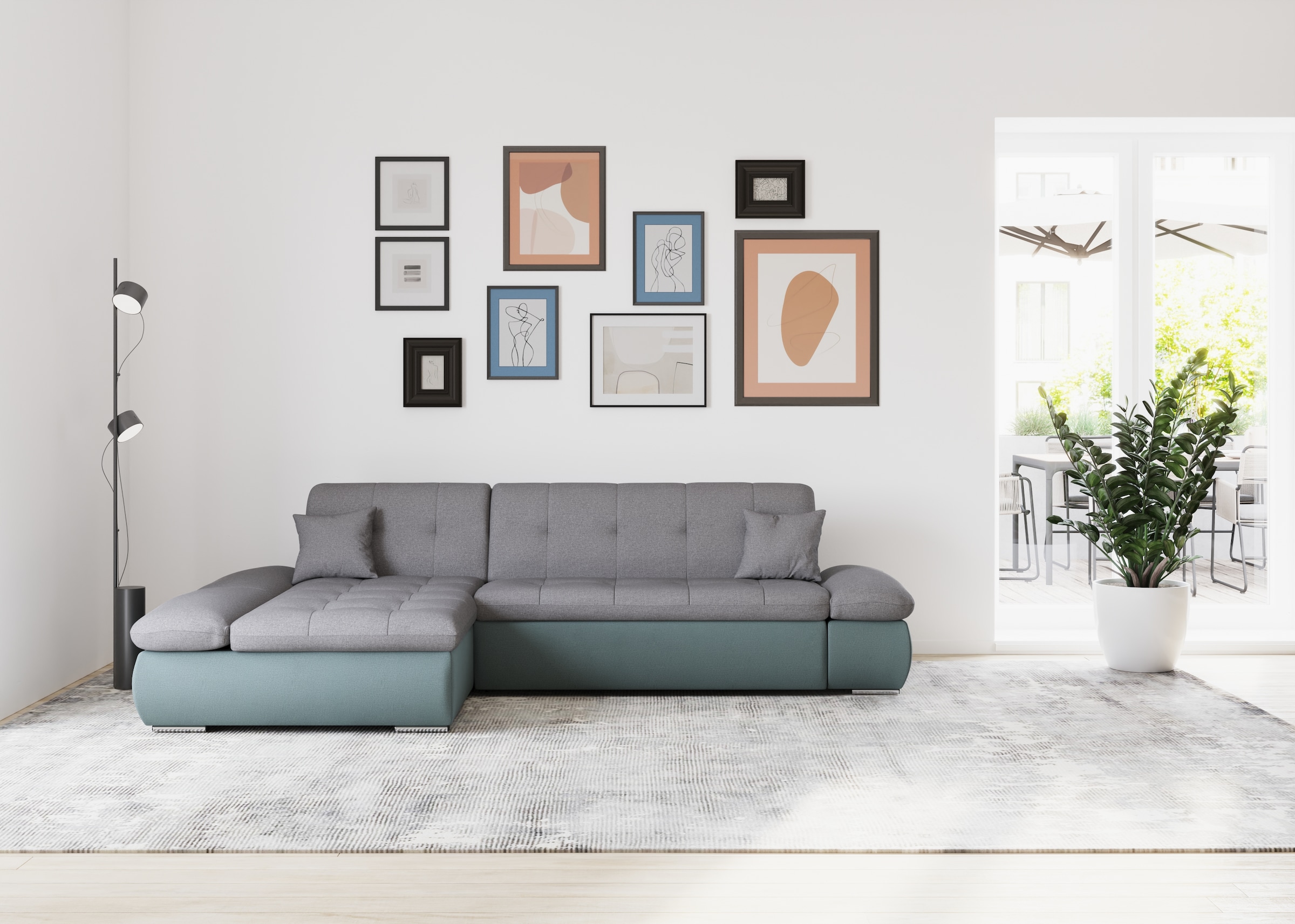 DOMO collection Ecksofa "Moric, L-Form, XXL-Sofa - Breite 300cm", wahlweise günstig online kaufen