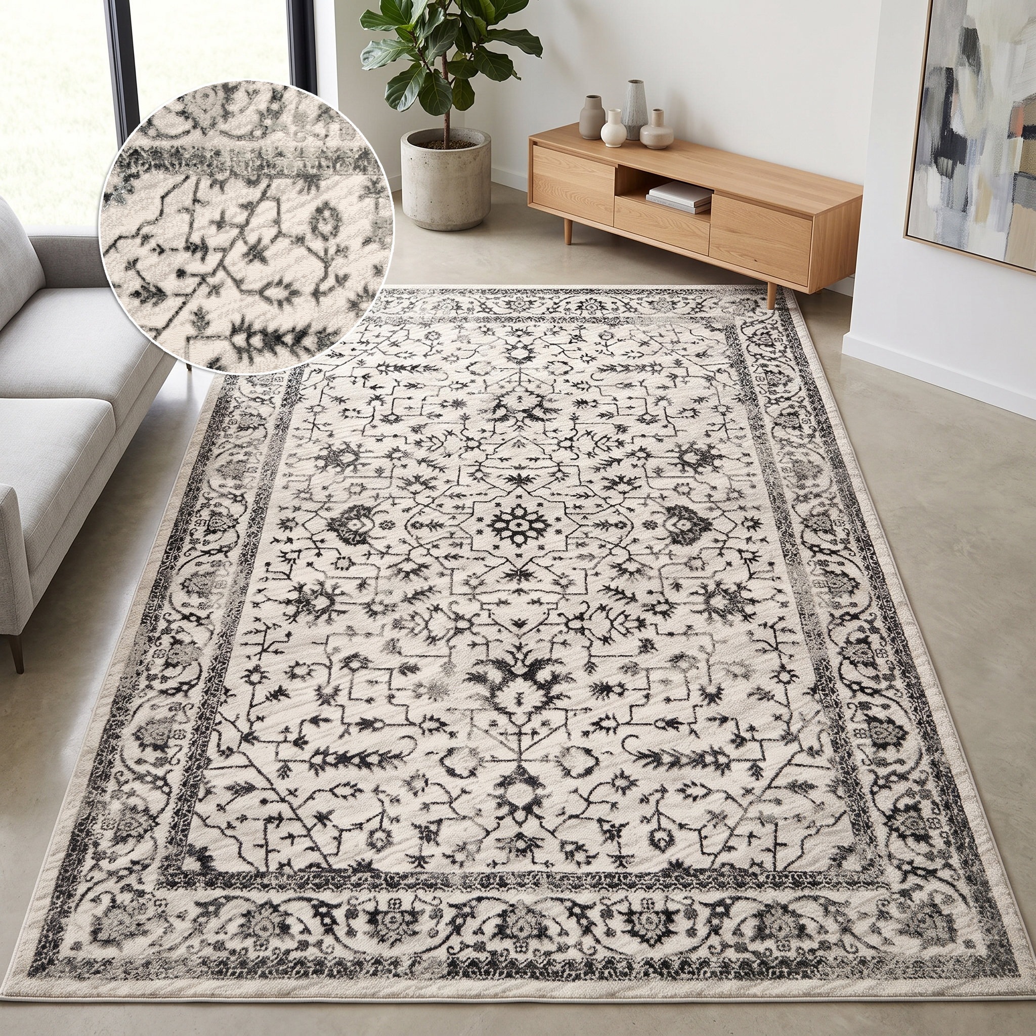 OTTO home Teppich "Amira, orientalisches Design" rechteckig 11 mm Höhe mit Bordüre, elegant, Vintage Optik, Wohnzimmer, Schlafzimmer