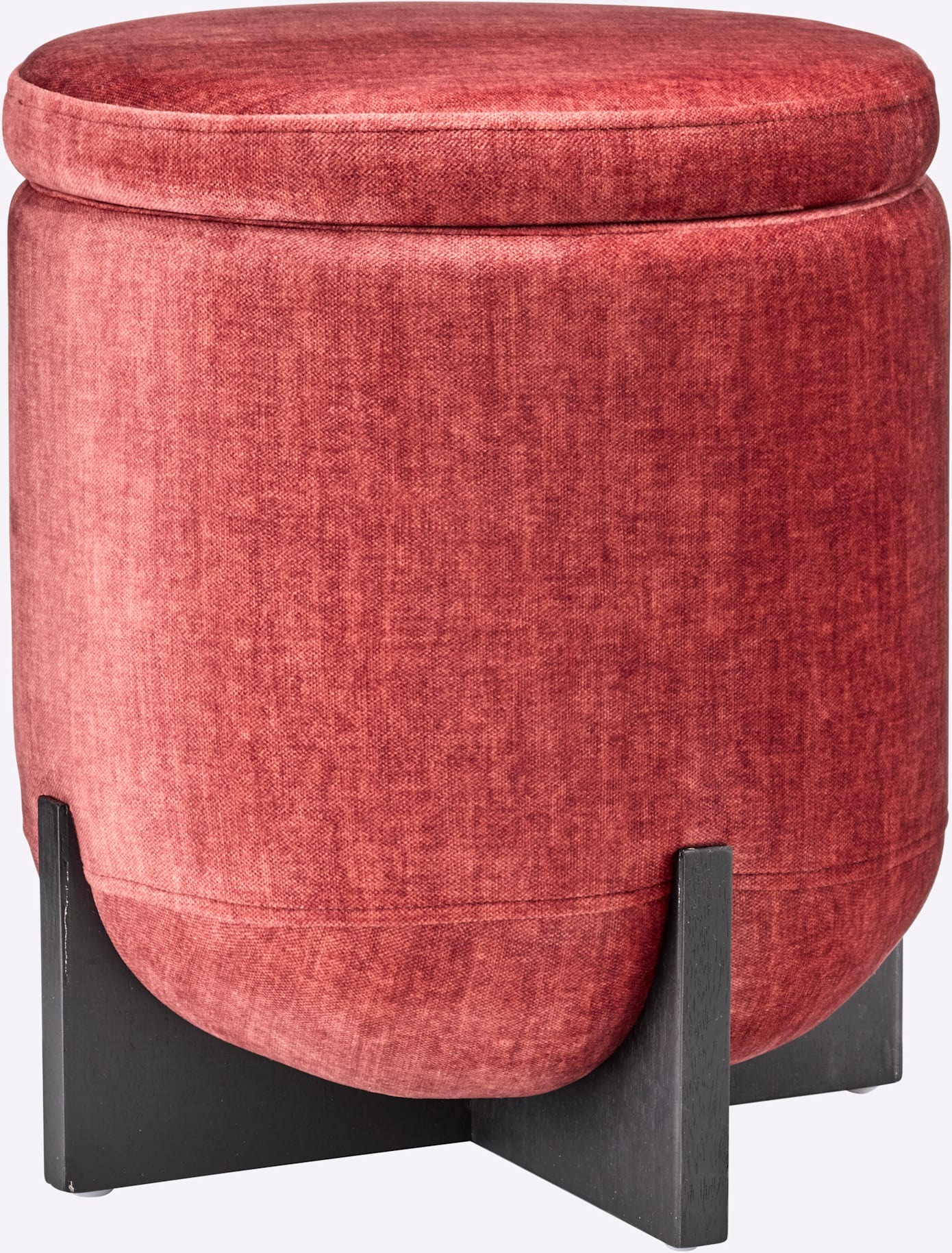 Hocker HEINE HOME, bordeaux, B:39cm H:48cm T:39cm, Hocker, Hocker