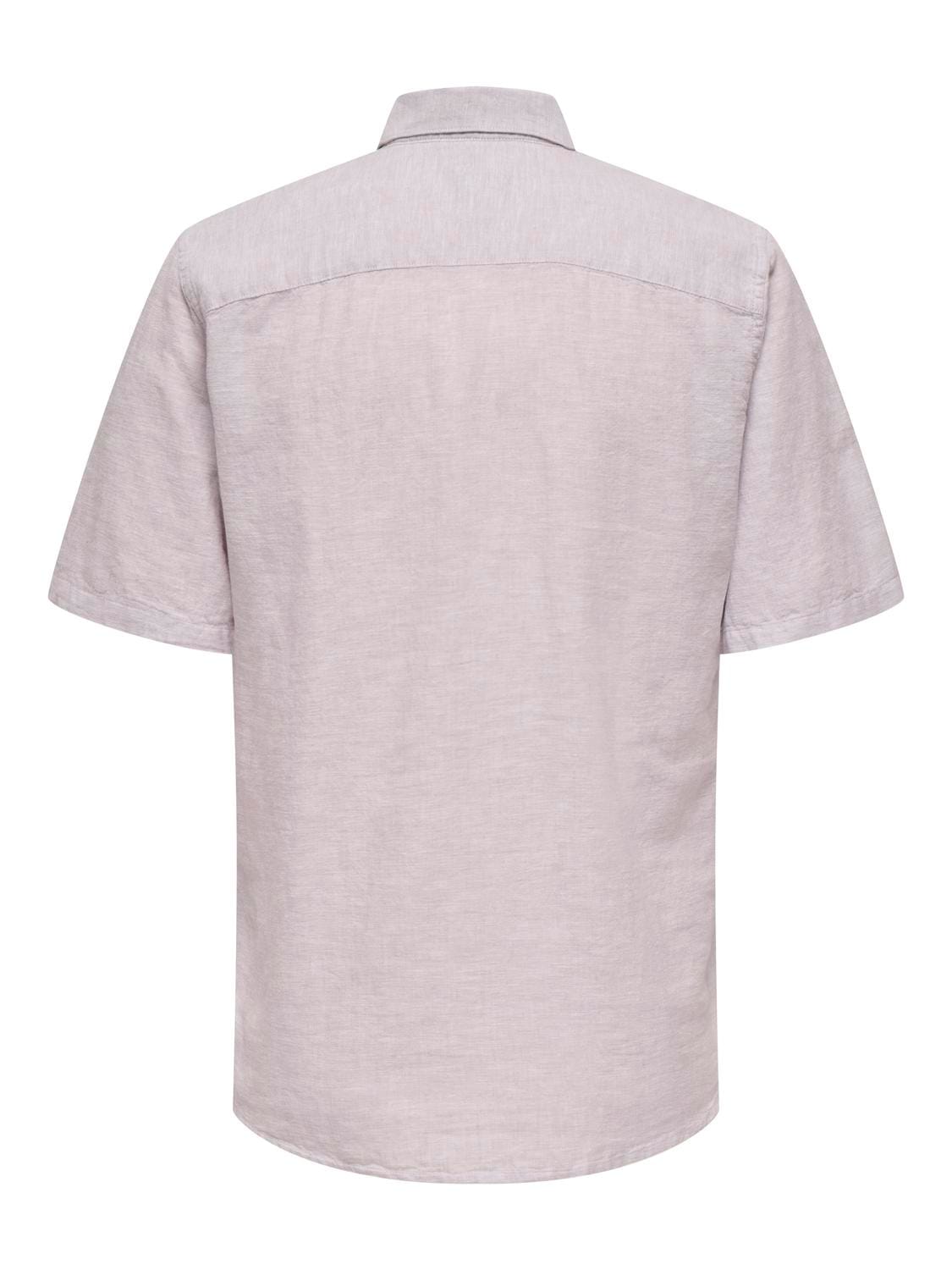 ONLY & SONS Kurzarmhemd »ONSCAIDEN SS SOLID LINEN SHIRT NOOS«