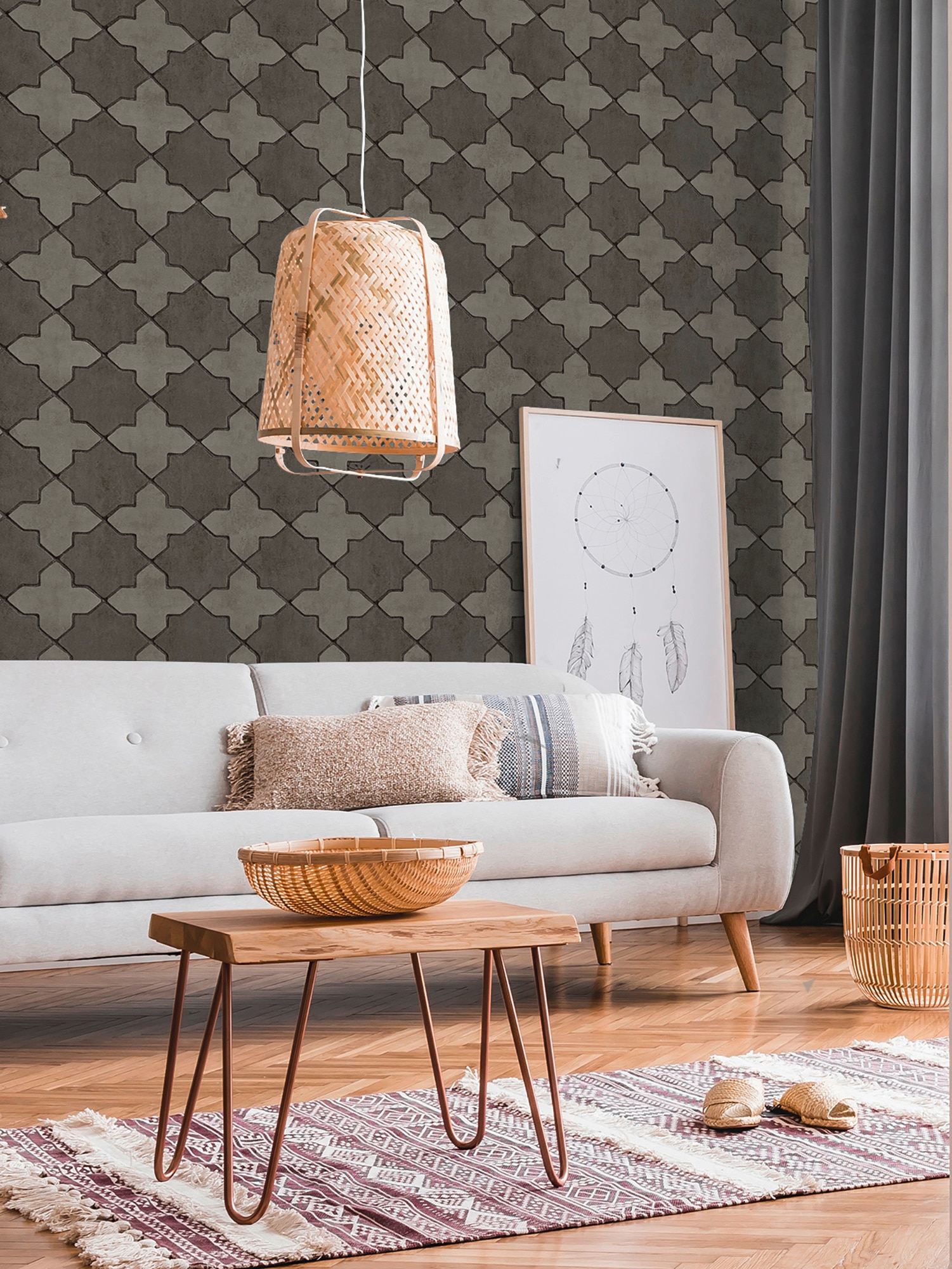 walls Finca Home Optik«, BAUR Fliesen Vliestapete Tapete in grafisch, Geometrisch | Walls living »New günstig