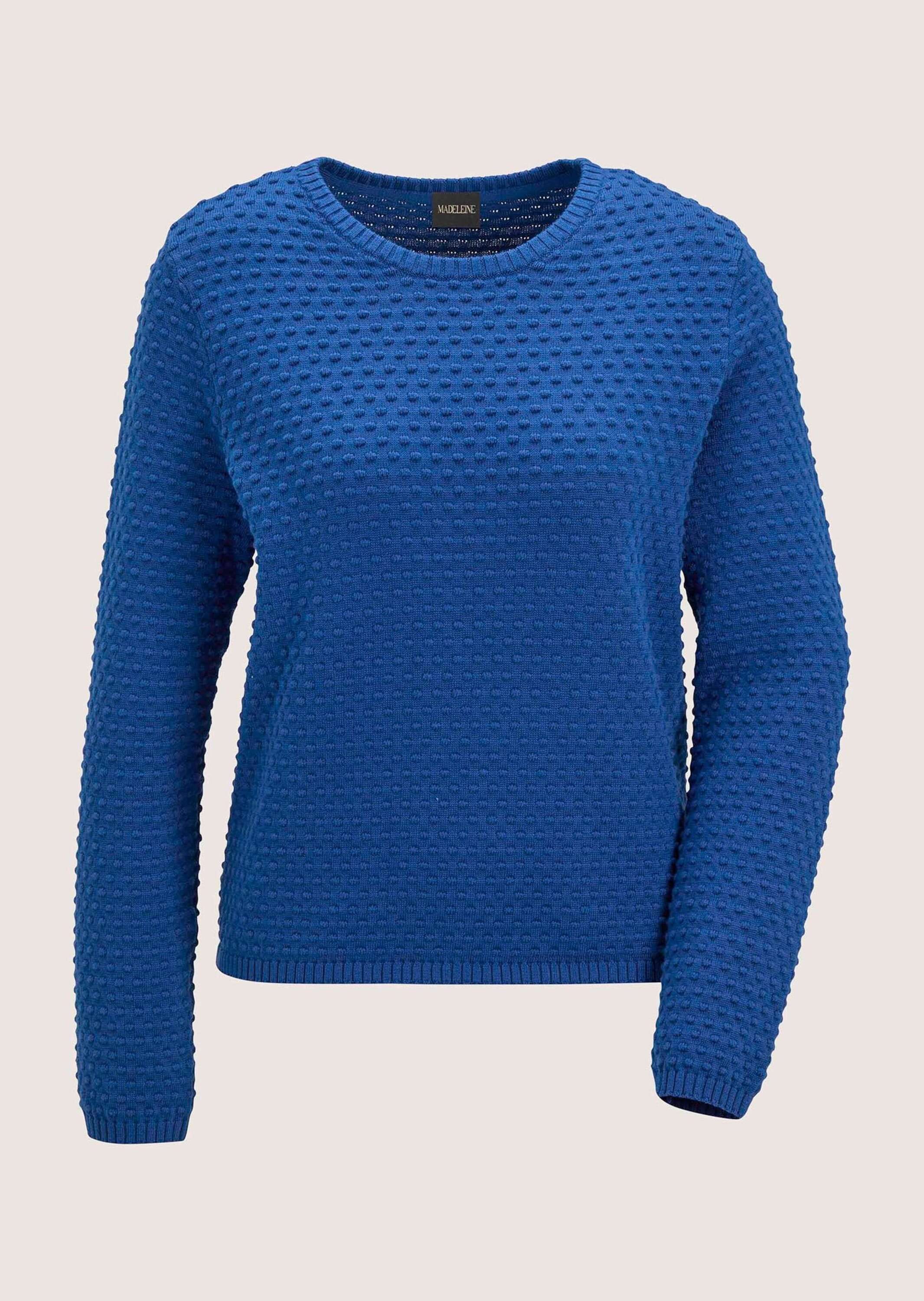 MADELEINE Longpullover "Strickpullover Eleganter Baumwollpullover mit Noppe günstig online kaufen