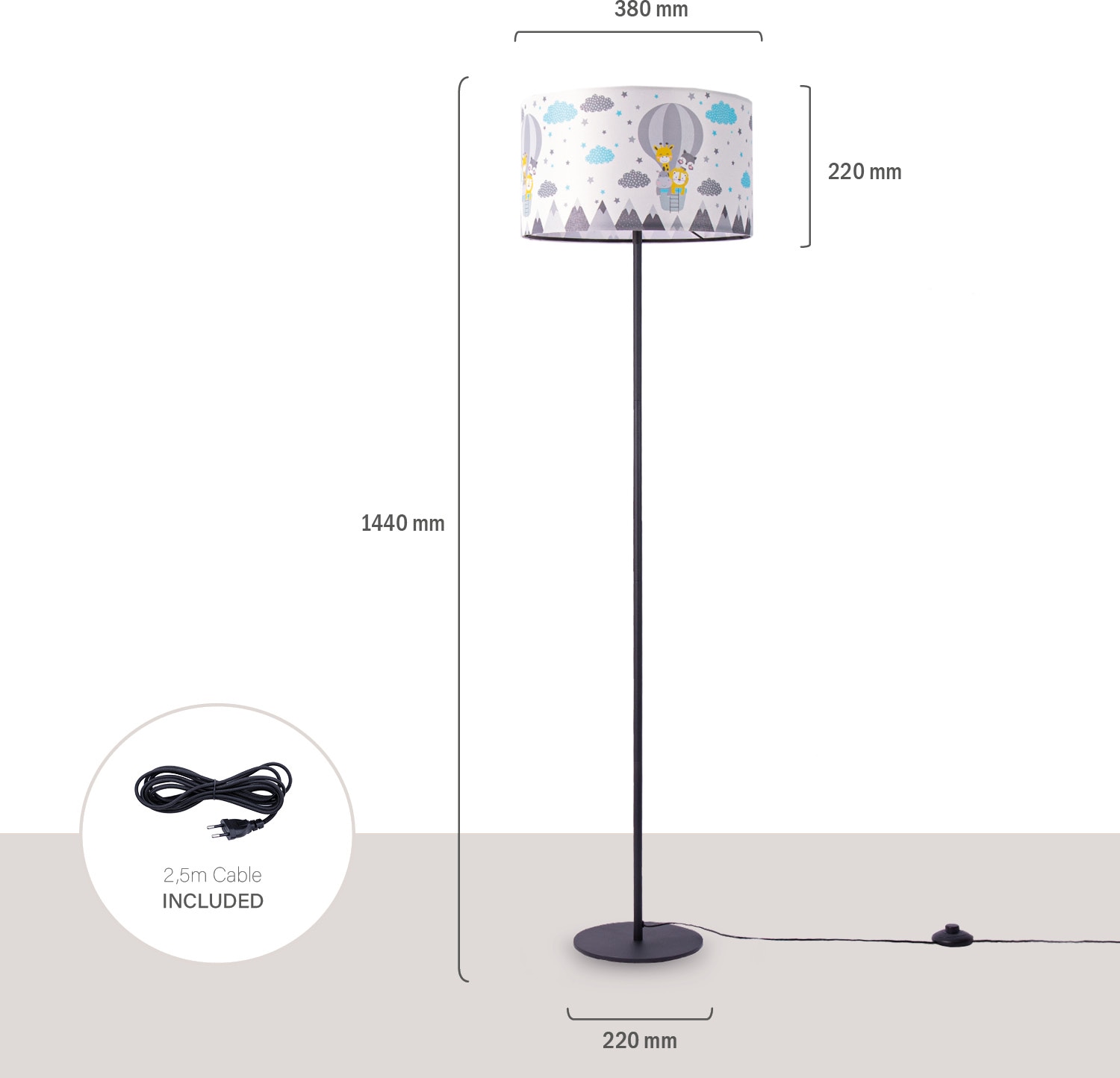 Paco Home Deckenleuchten »Cosmo 343«, 1 flammig-flammig, Lampe Kinderzimmer  Kinderlampe Babyzimmer E27 Heißluftballon Tiere | BAUR