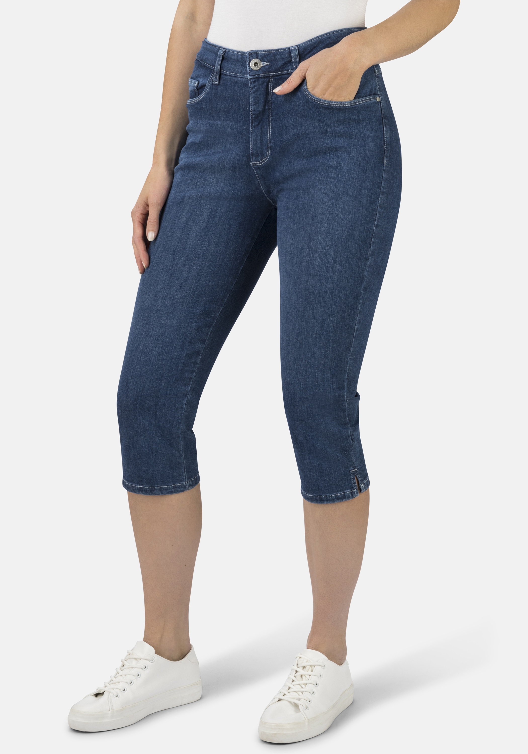 STOOKER WOMEN "Tahiti Denim Capri Slim Fit" Capri Slim Fit Casual Clean Wash Denim Jeans für Damen