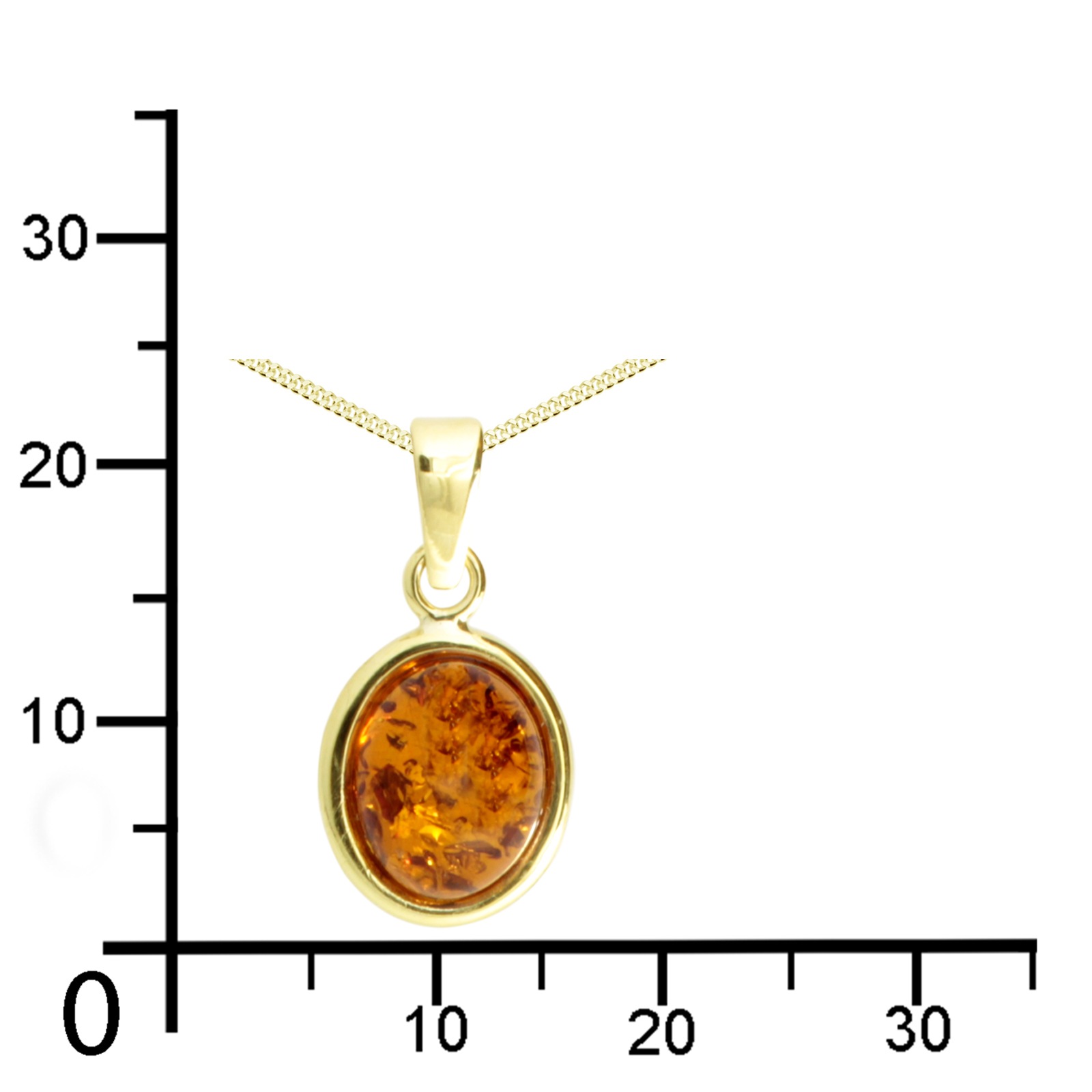 Kette und Anhänger Set OSTSEE-SCHMUCK "- Classic 10x8 mm - Gold 333/000 - Bernstein" Gr. 45, gold (gold 333, goldfarben, gelb), Schmuck_Sets, Damen, 45, Gelbgold 333 5