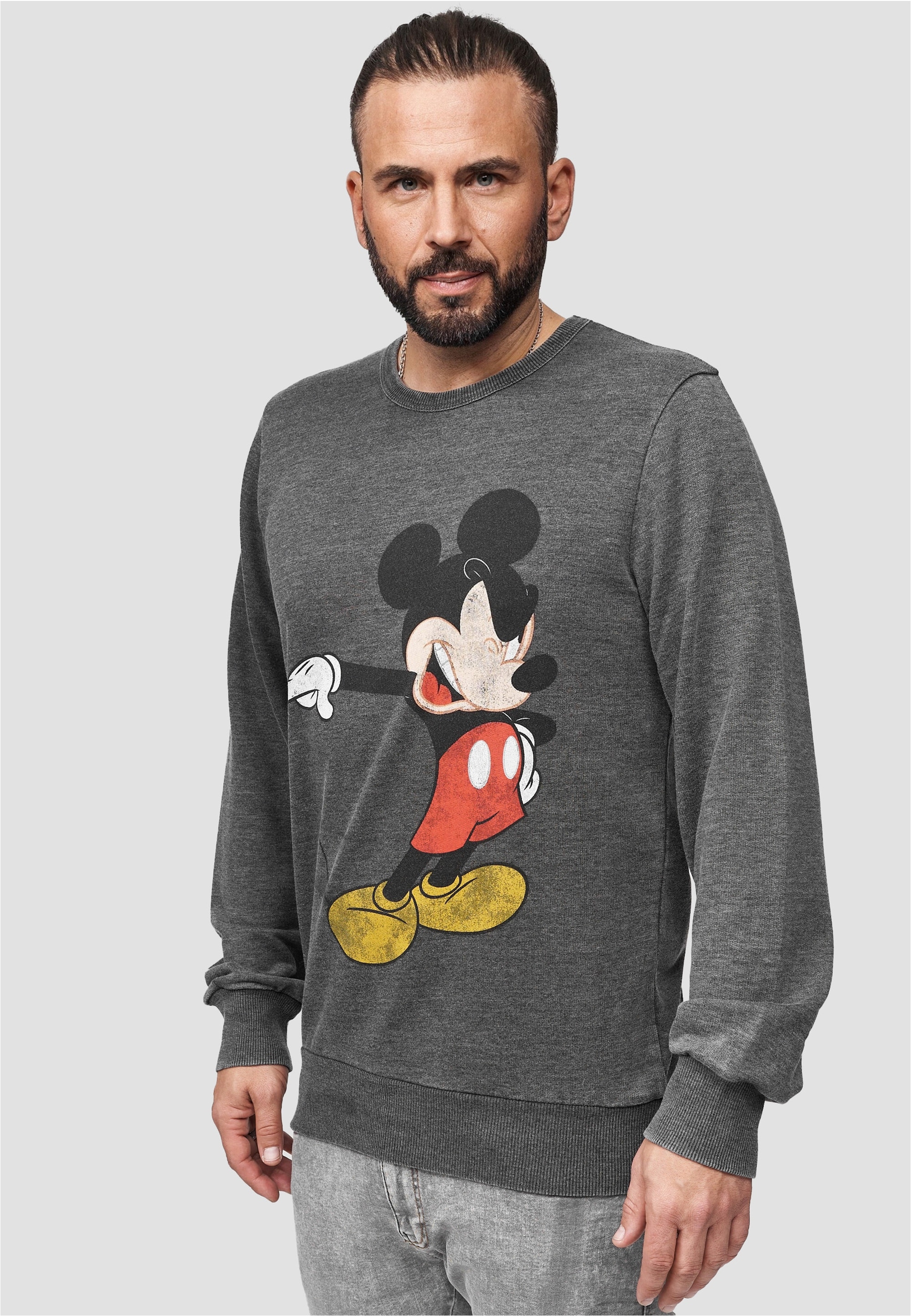 Recovered Sweatshirt »Disney Pointing Mickey«, im zeitlosen Design