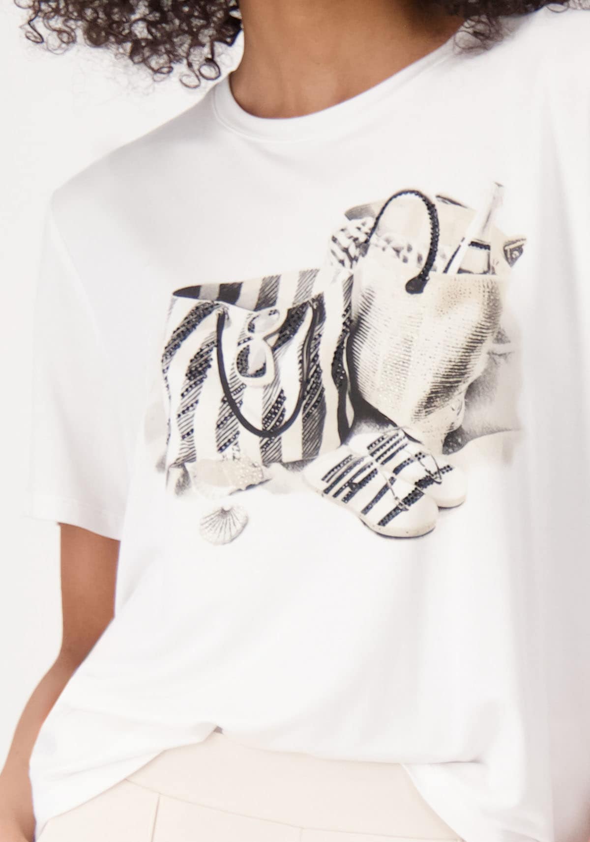 Monari T-Shirt »Shirt Taschen«, Mit Rundhalsausschnitt