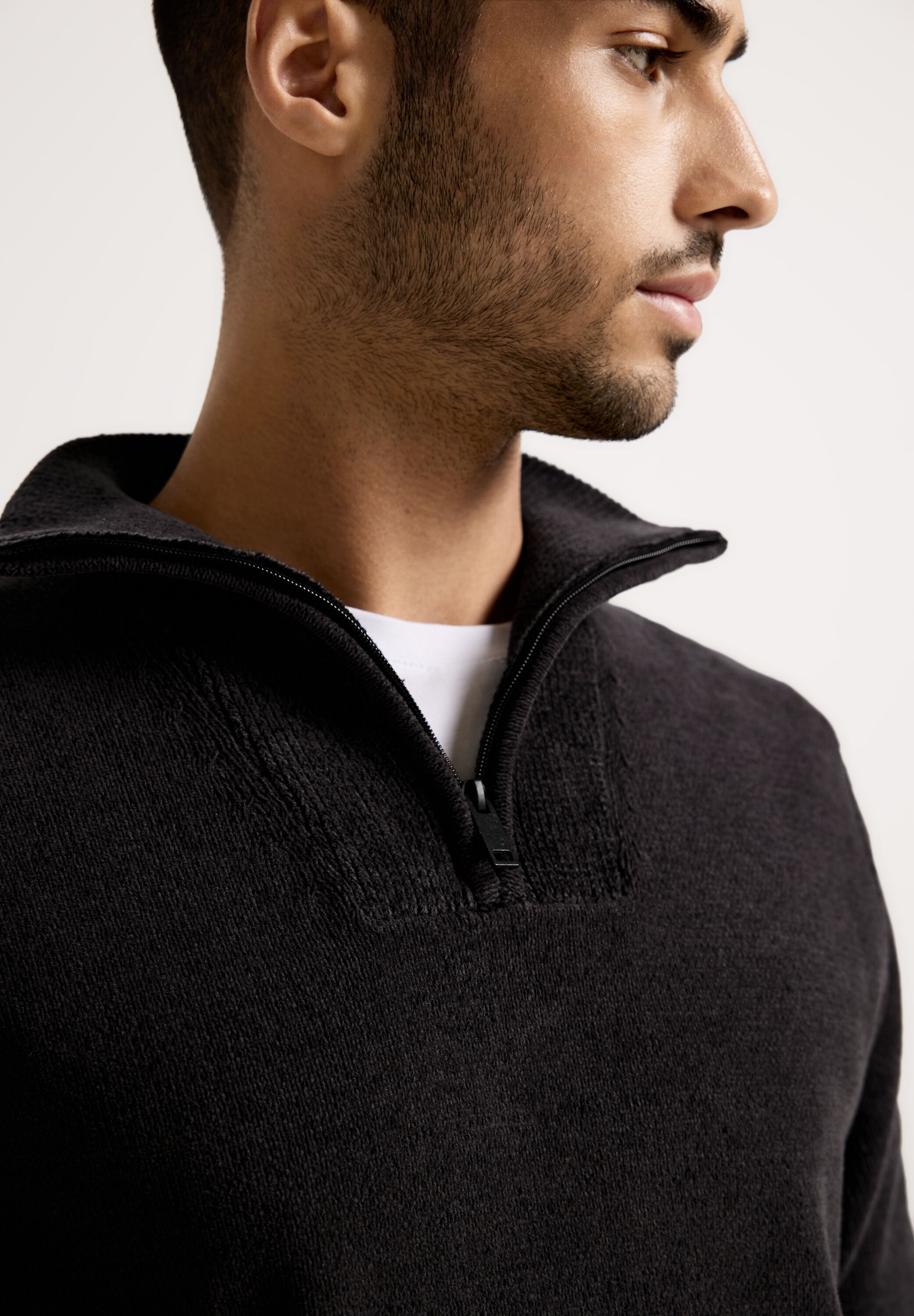 STREET ONE MEN Strickpullover, in Melange Optik