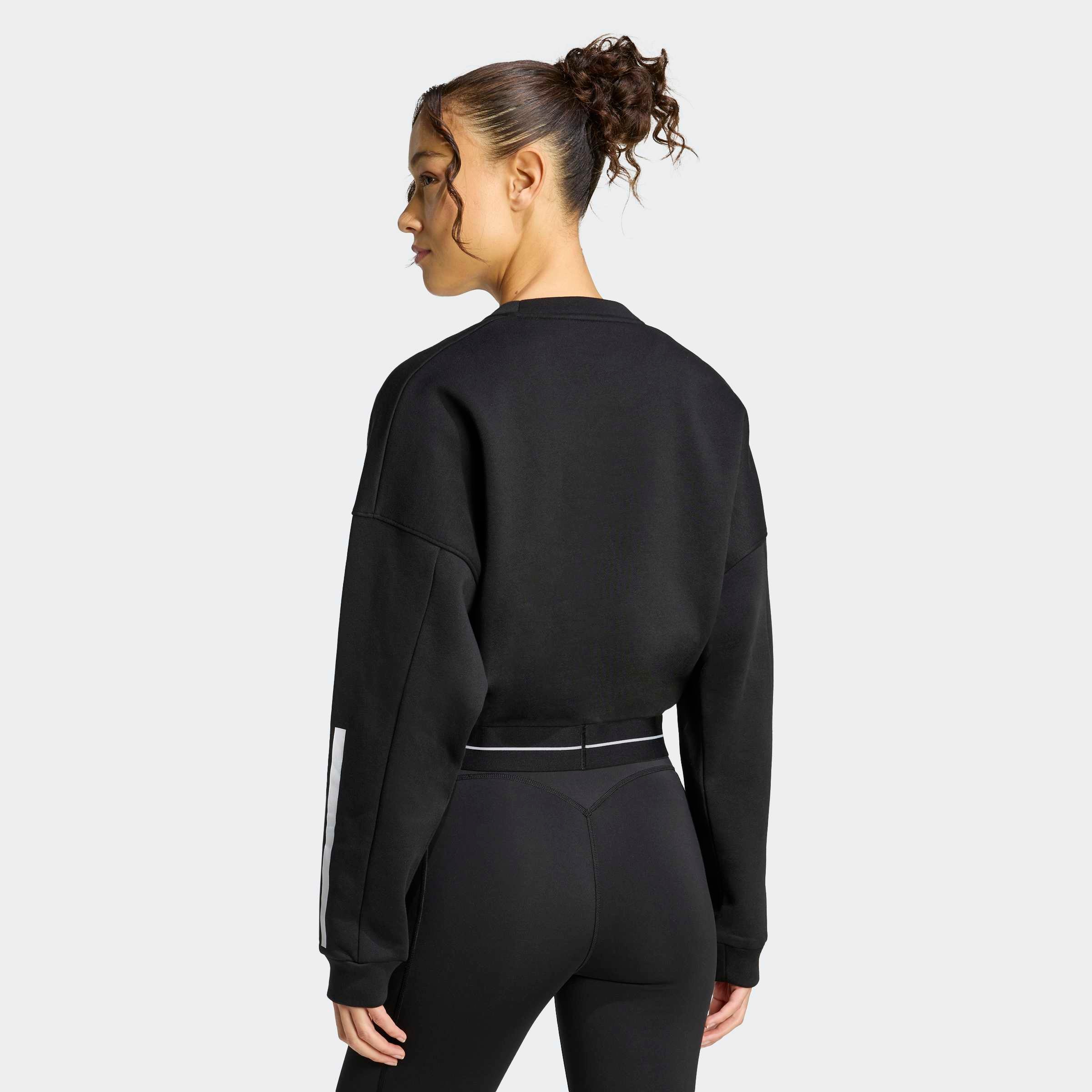 adidas Performance Sweatshirt »HYPERGLAM MIT 3-STREIFEN UND RUNDHALSAUSSCHNITT«
