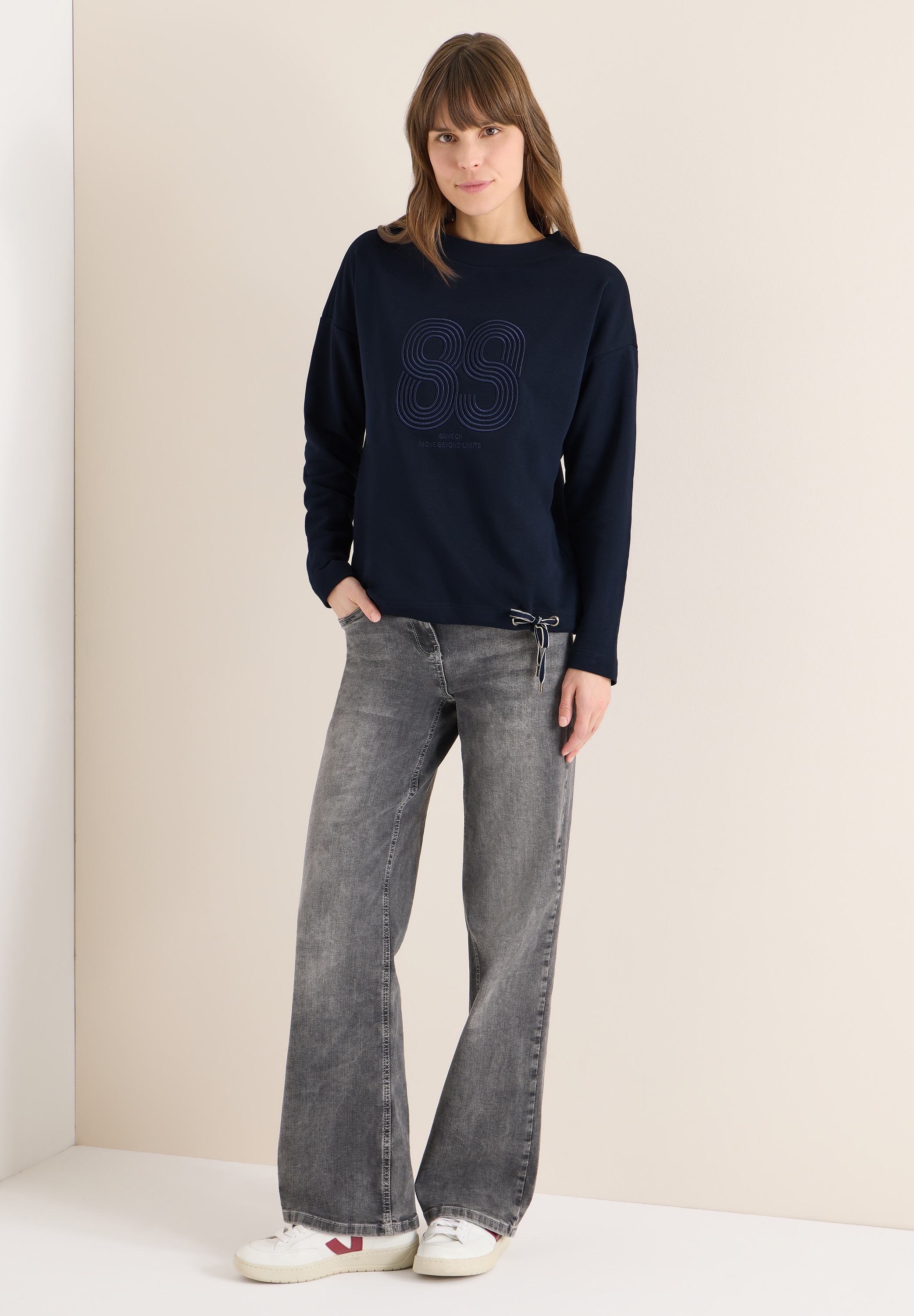 Cecil Langarmshirt Mit Stickerei