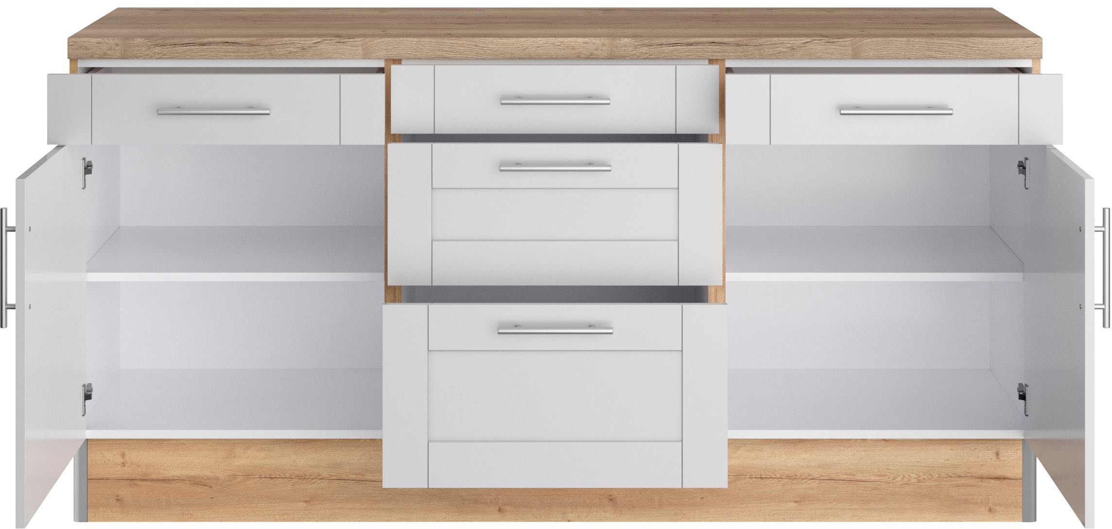 OPTIFIT Küche »Ahus«, 180 cm breit, ohne E-Geräte, Soft Close Funktion, MDF Fronten