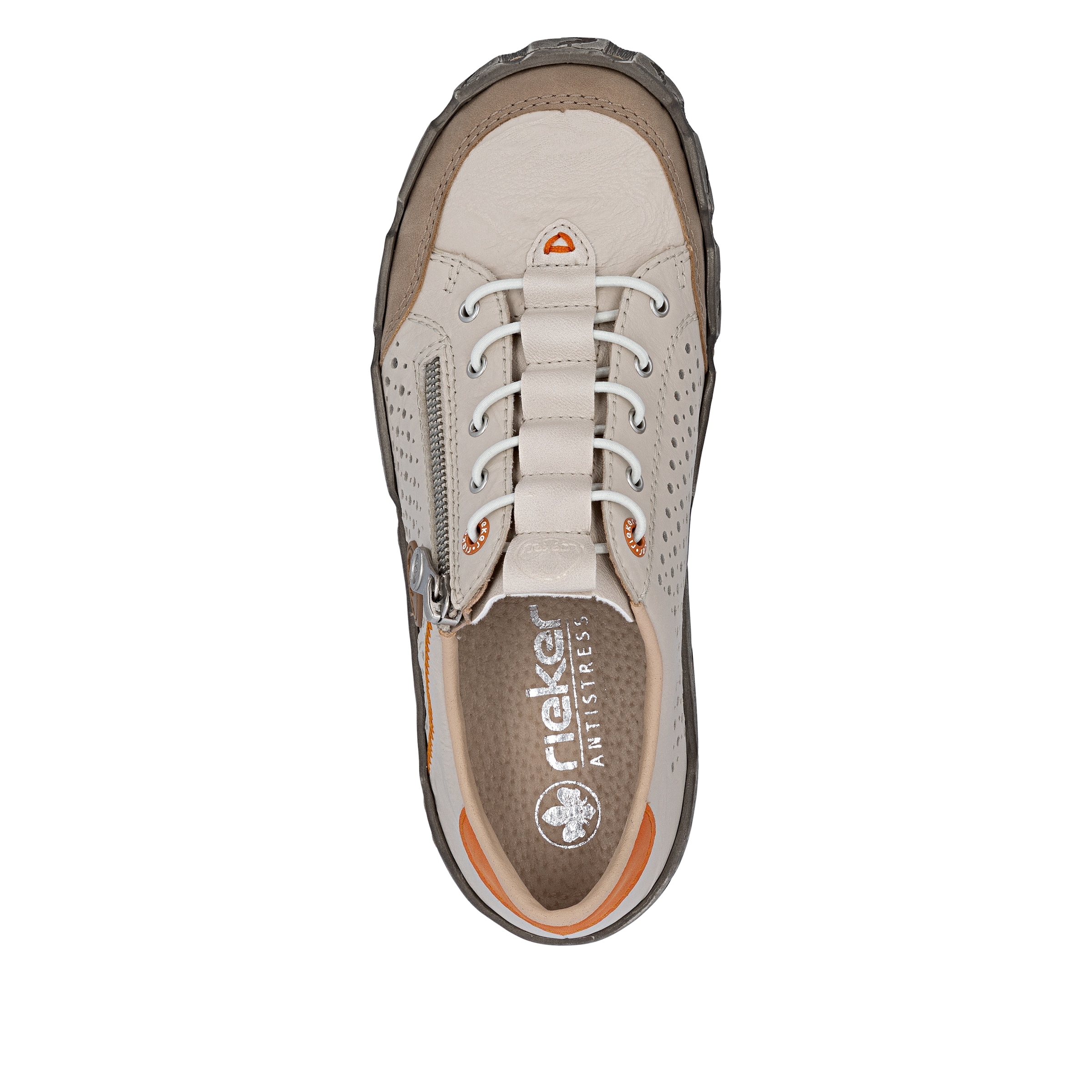 Rieker Slip-On Sneaker  mit Sohle im Used-Look, Freizeitschuh, Halbschuh, Schlupfschuh