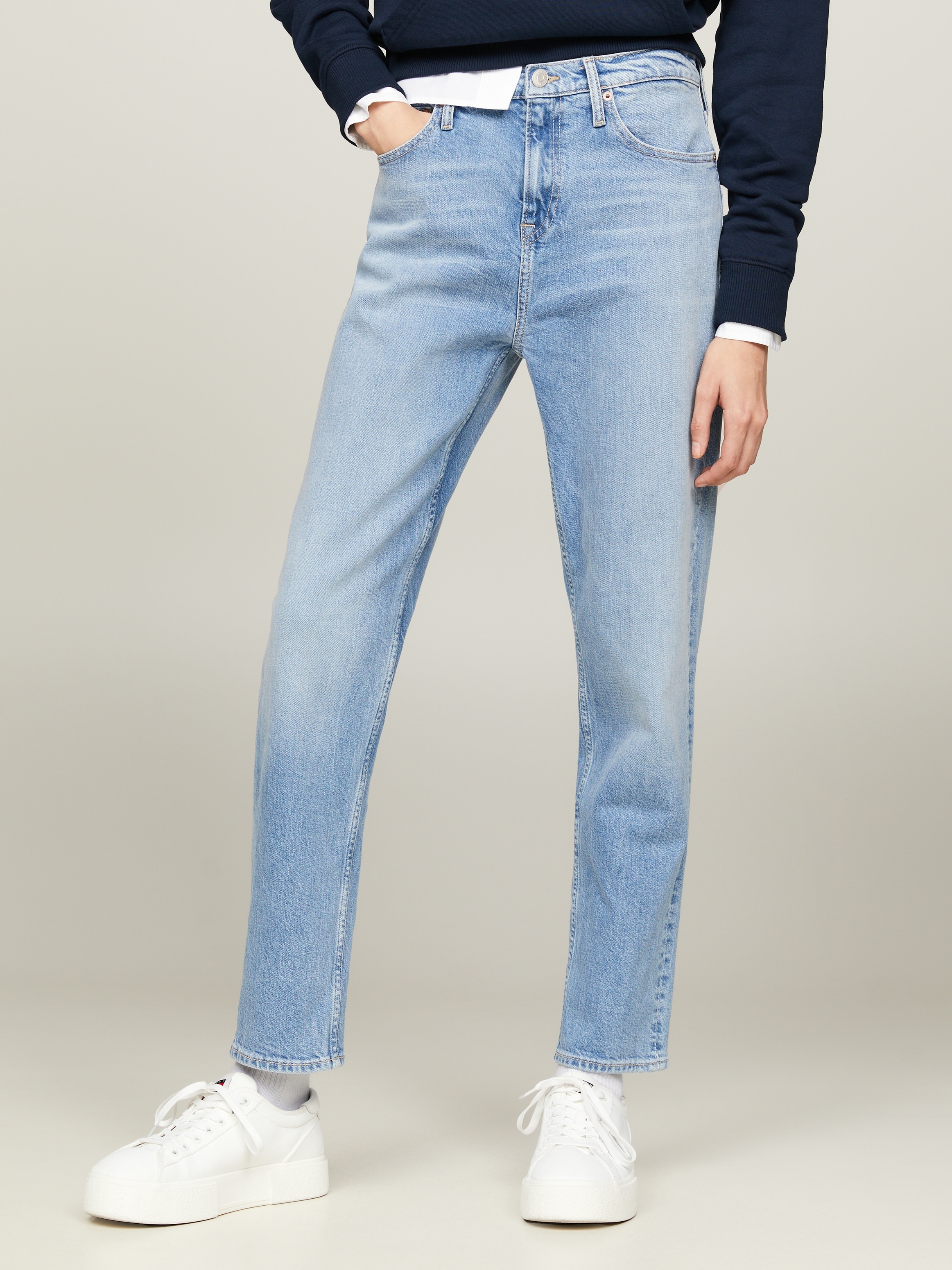 Slim-fit-Jeans »IZZIE HGH SL ANK BH5131«, mit Ledermarkenlabel