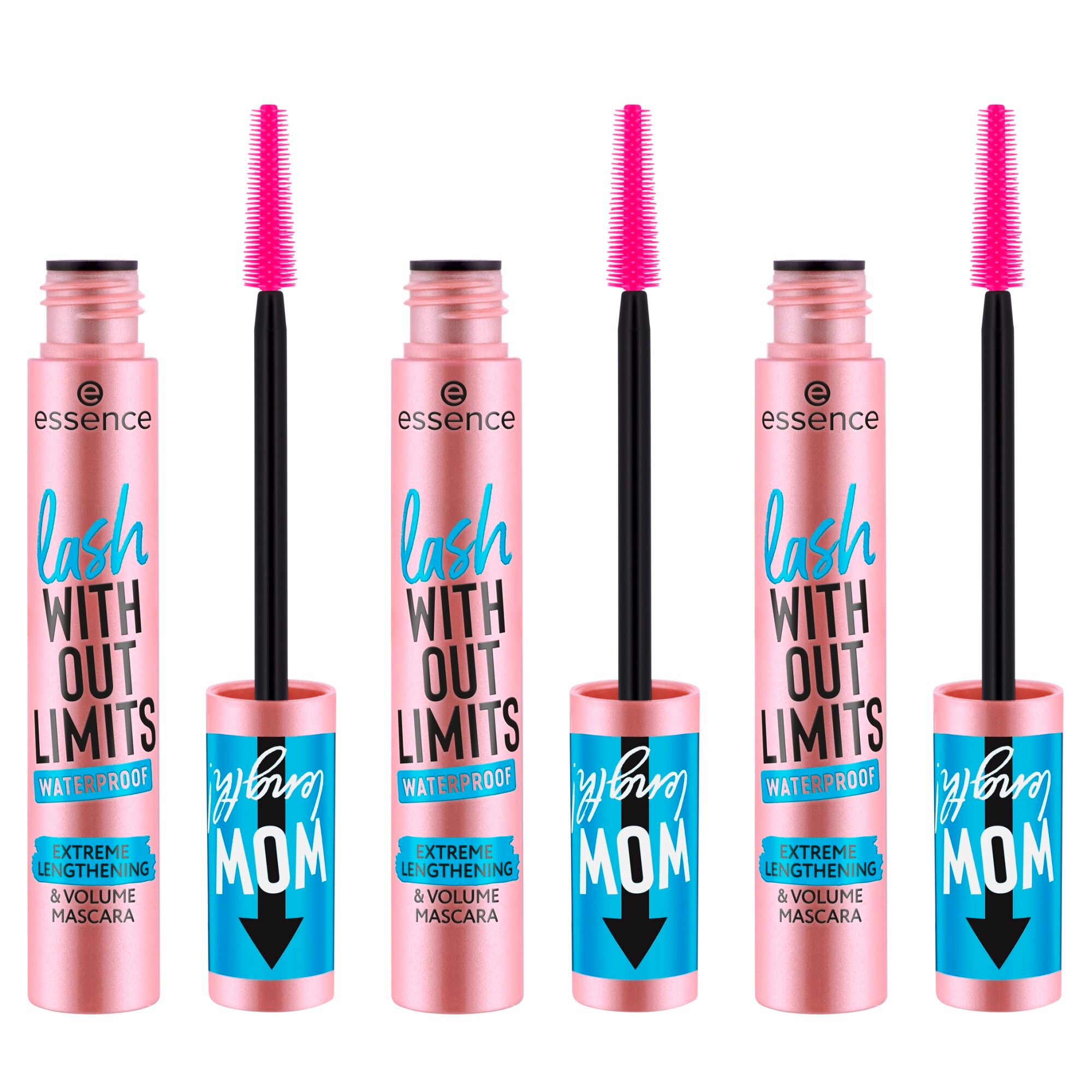 ESSENCE Damen Mascara "lash WITHOUT LIMITS BROWN EXTREME LENGTHENING & VOLUME MASCARA", schwarz, Augen-Kosmetika, mit Volumeneffekt
