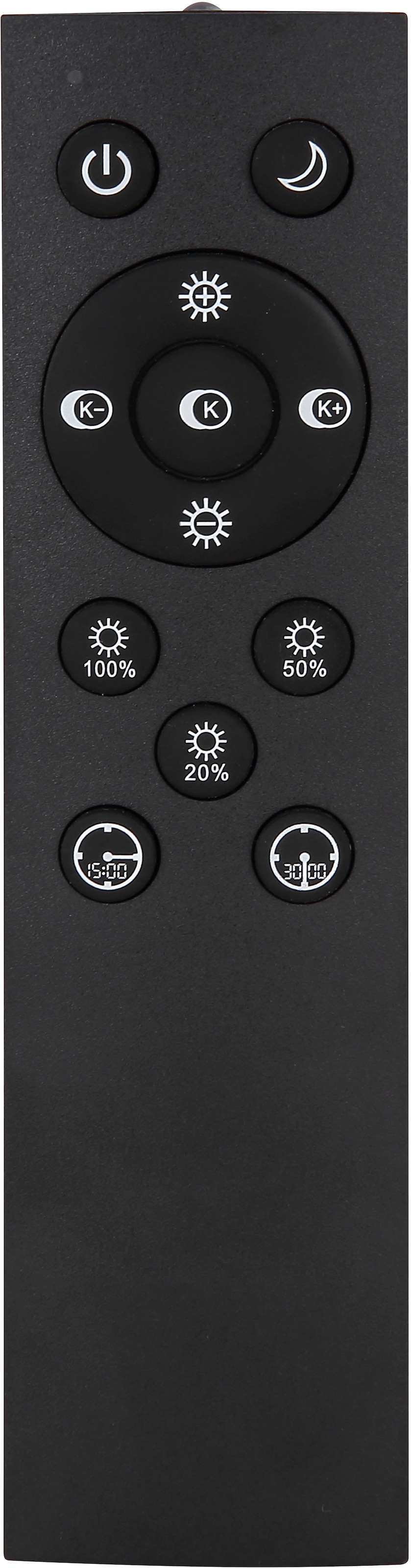 GLOBO LIGHTING Hängeleuchte »GREKKIE« LED-Modul 1 Stk. Schwarze Hängeleuchte MDF mit opal Kunststoff, dimmbar, Fernbedienung