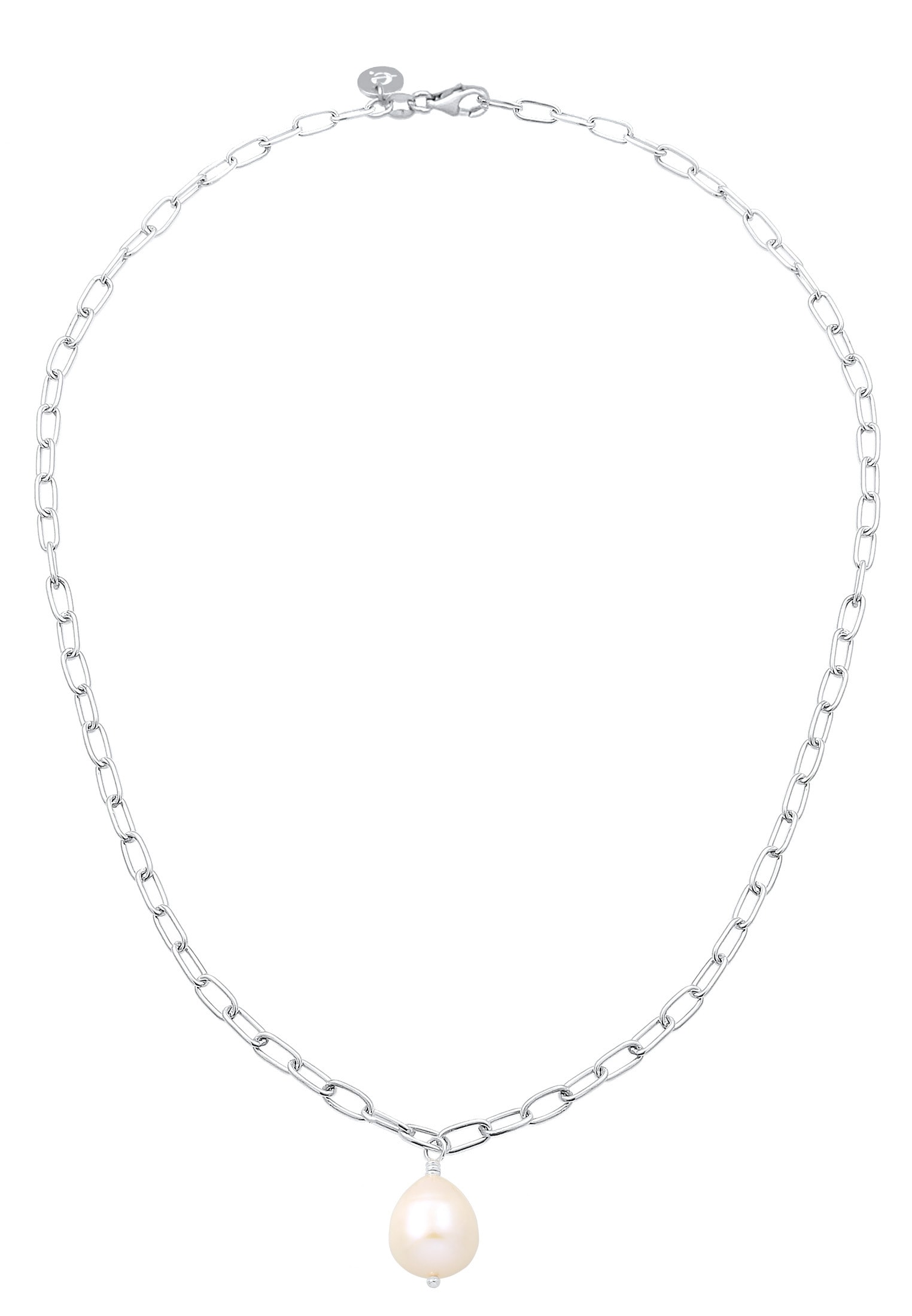 Elli Premium Perlenkette »Barock Süßwasserzuchtperle Natur 925 Silber«