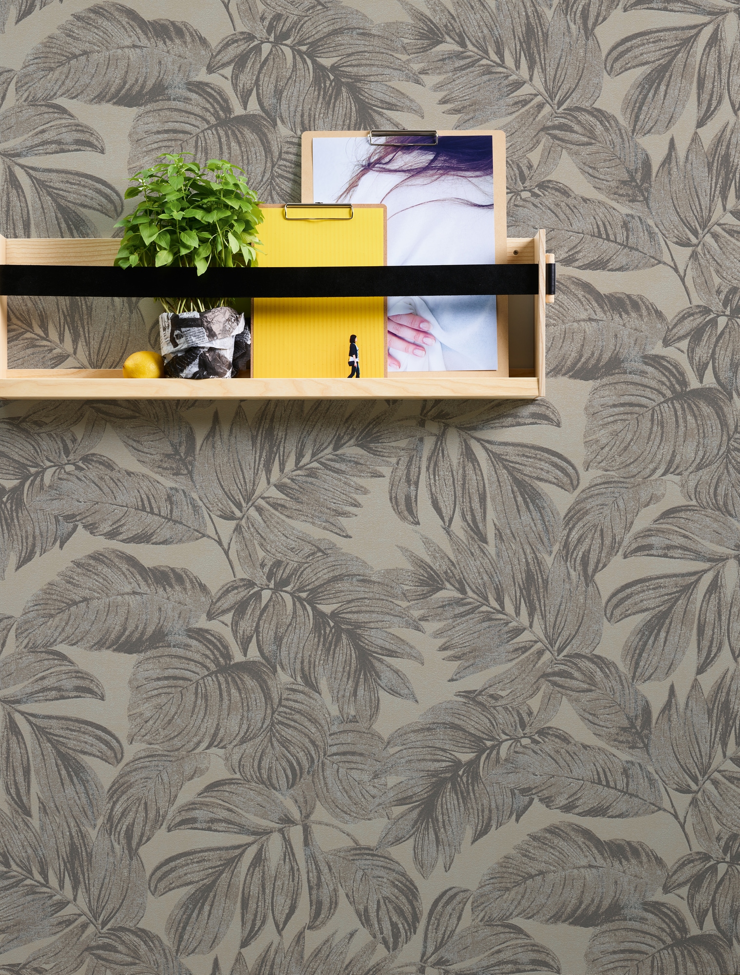 A.S. Création Vliestapete »Casual Living florale Tapete Mustertapete Blätter Blattmuster«, matt, Vliestapete Blättertapete für Schlafzimmer Küche Wohnzimmer Floral