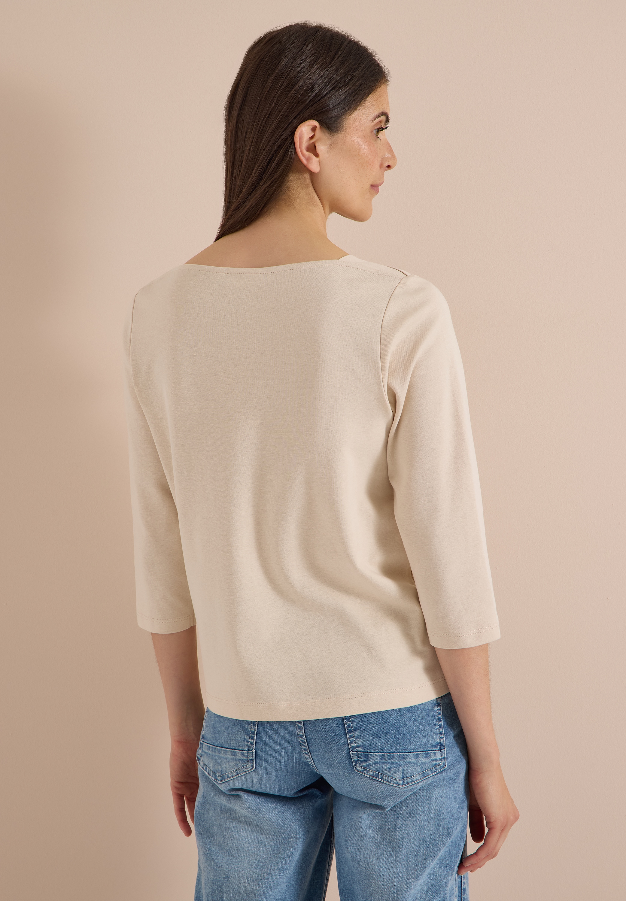 Cecil 3/4-Arm-Shirt aus reiner Baumwolle