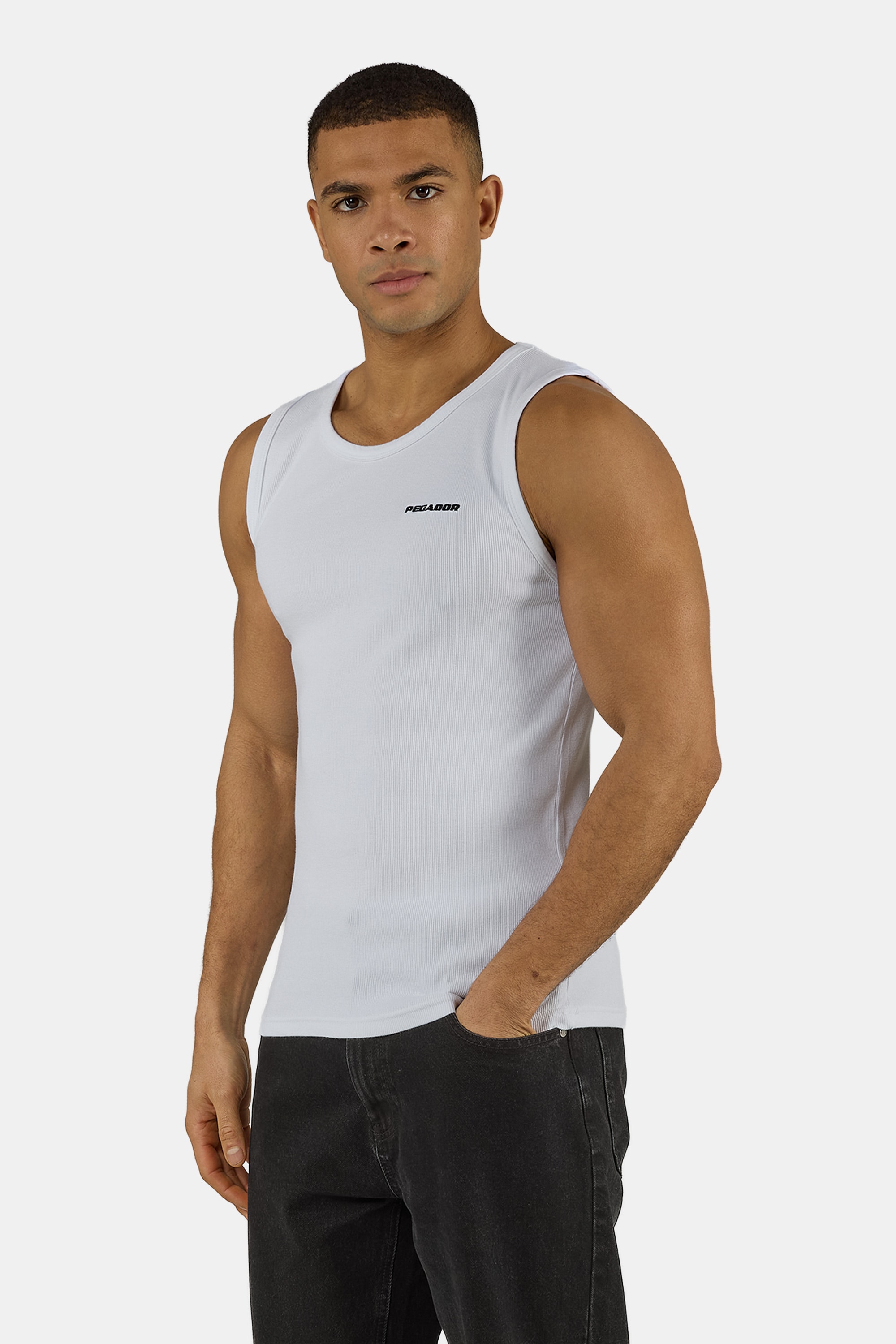 PEGADOR Muscleshirt "Logo Rib Undershirt" Baumwollmischung, regular fit günstig online kaufen