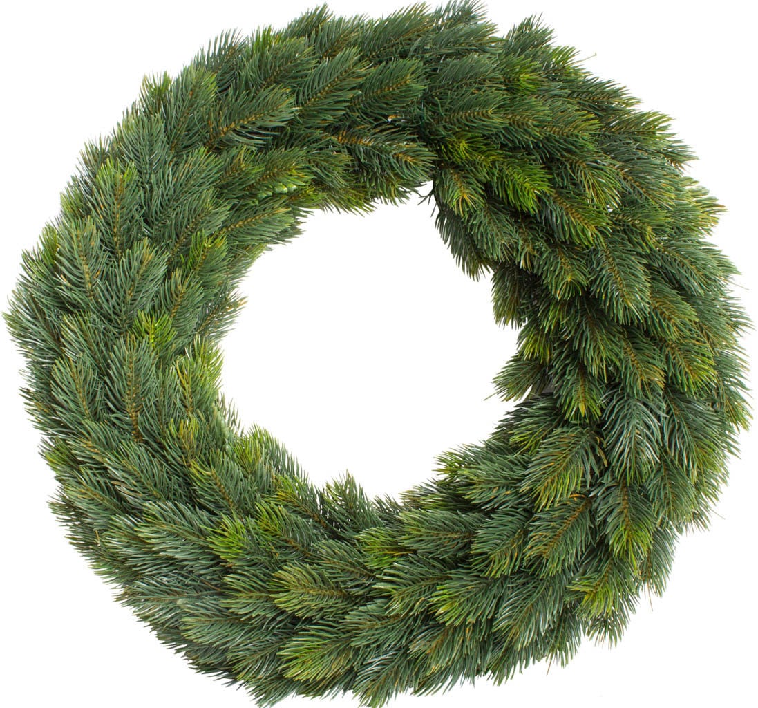 Kunstkranz BOTANIC-HAUS, B:52cm H:10cm T:52cm Ø:52cm, grün, Kunstpflanzen, "Edel-Adventskranz einseitig"