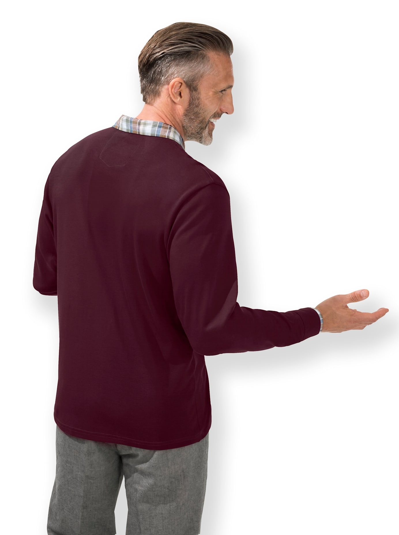 Poloshirt "Langarm-Poloshirt" 1 Stk. tlg. günstig online kaufen