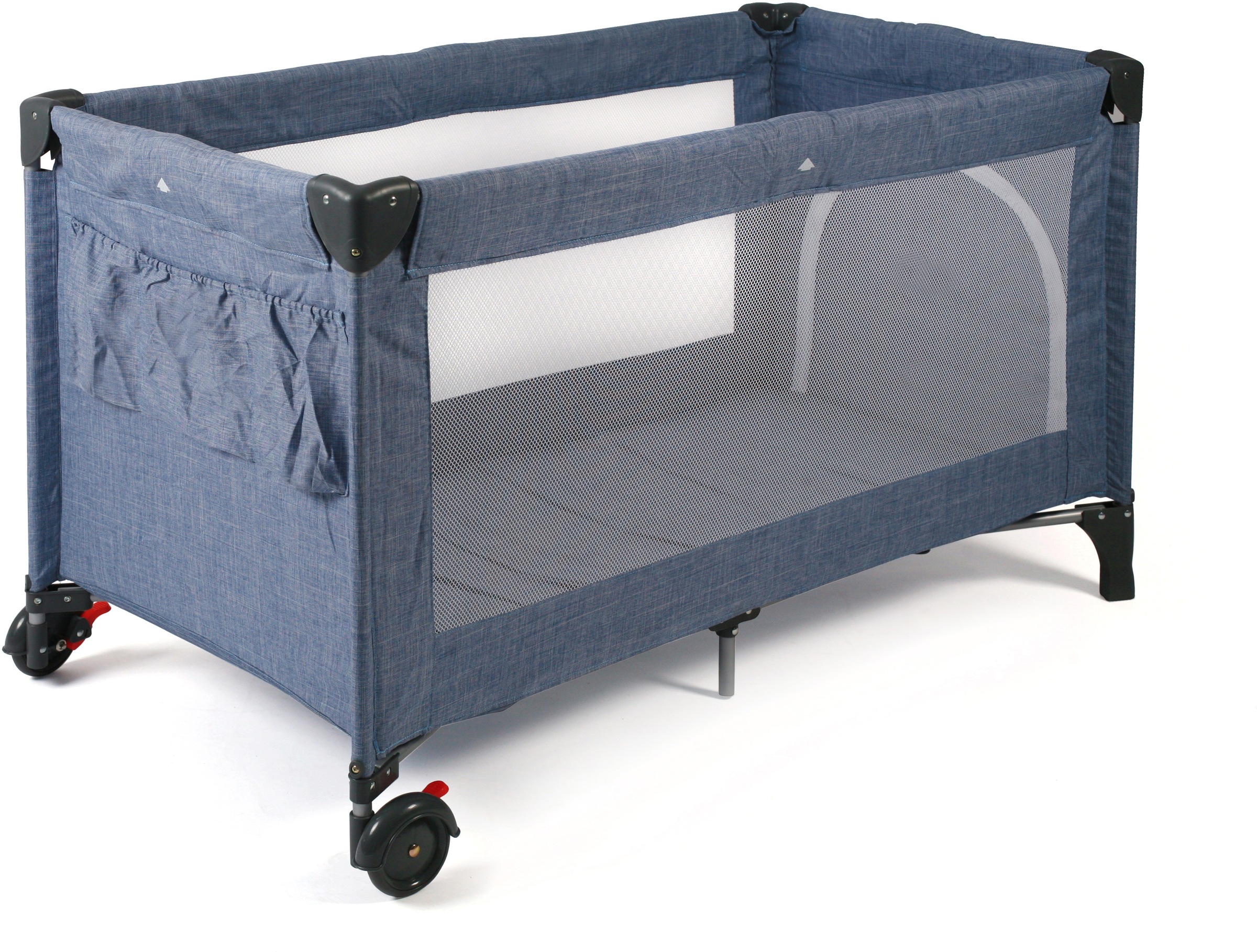 CHIC4BABY Baby-Reisebett "Luxus, Jeans Blue" inkl. Transporttasche günstig online kaufen