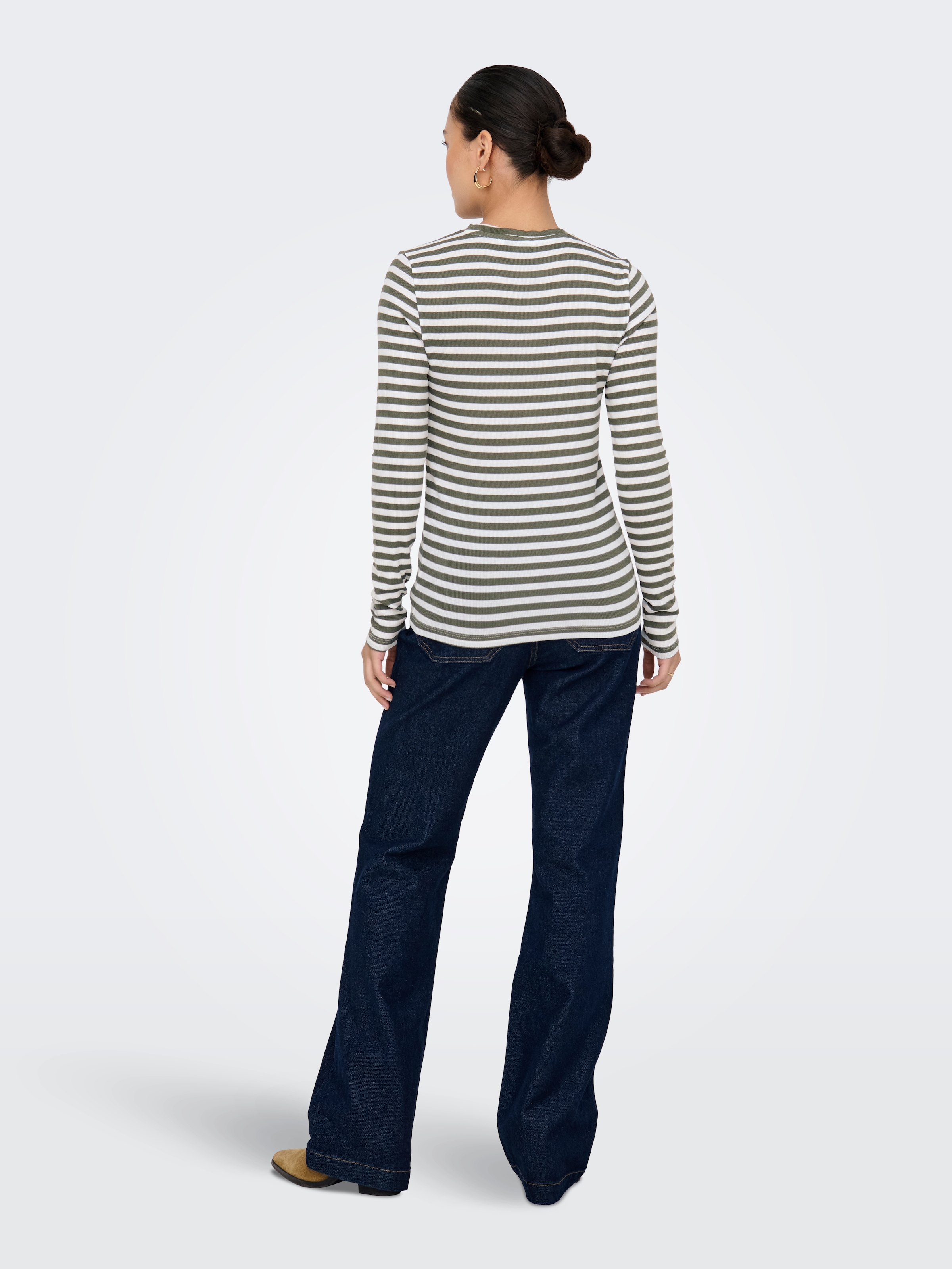 ONLY Langarmshirt »ONLMAI STRIPE L/S TOP JRS NOOS«