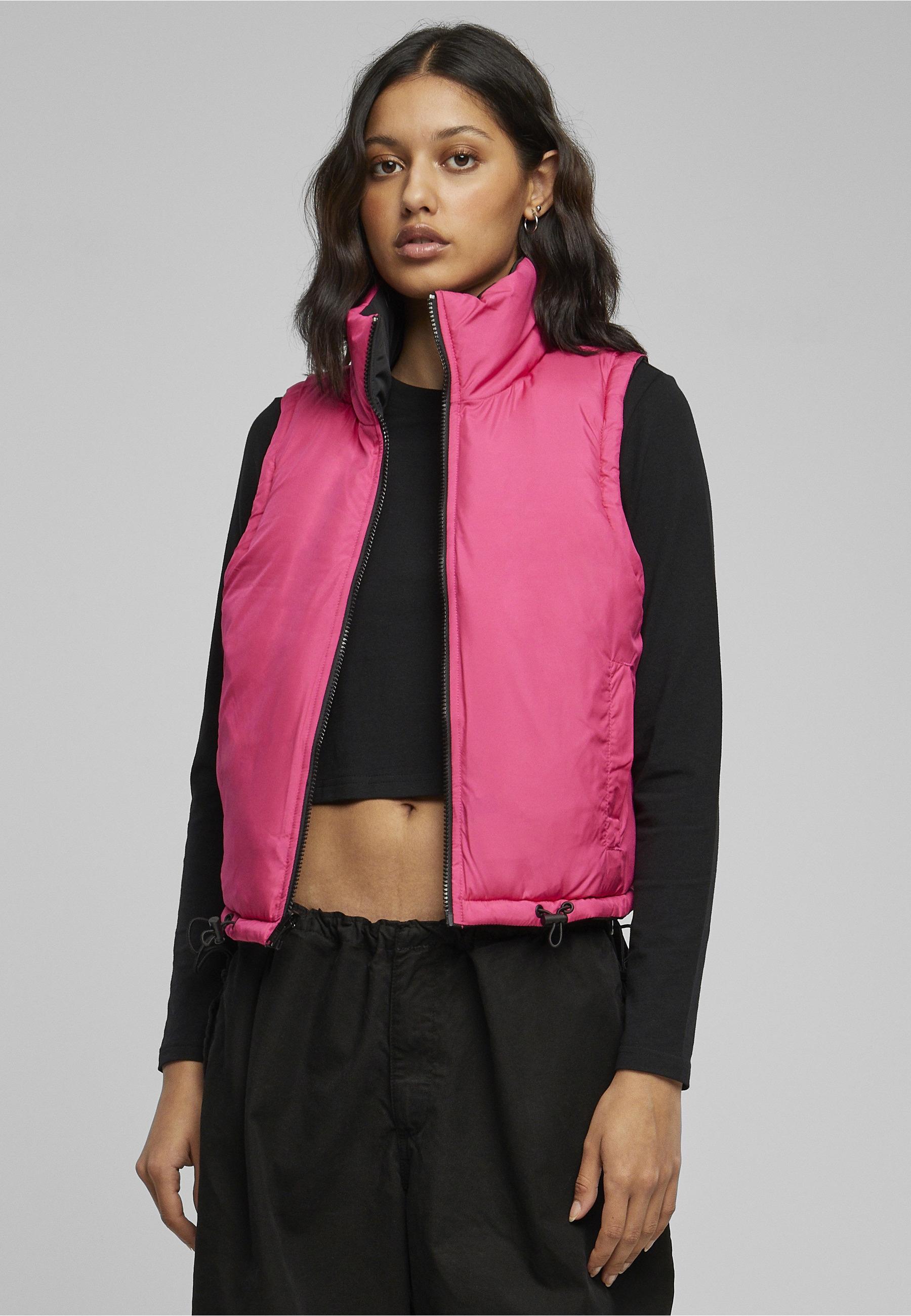 URBAN CLASSICS Steppweste »Urban Classics Damen Ladies Reversible Cropped Puffer Vest«
