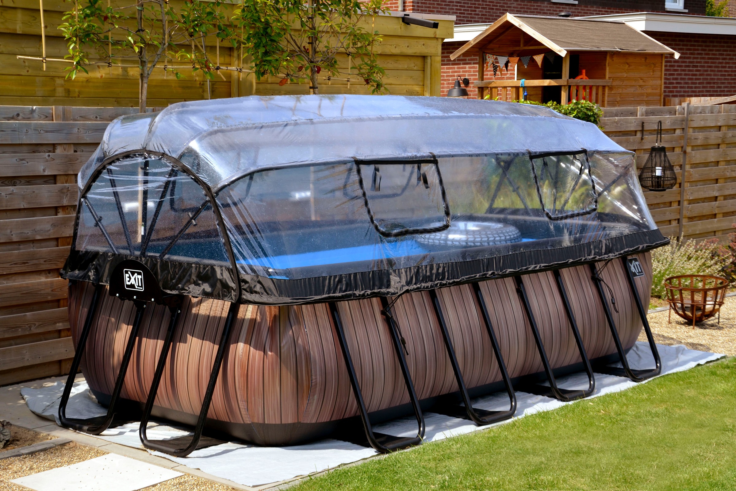 EXIT Framepool "inkl. Poolabdeckung und Wärmepumpe" 5-tlg., BxLxH: 200x400x günstig online kaufen