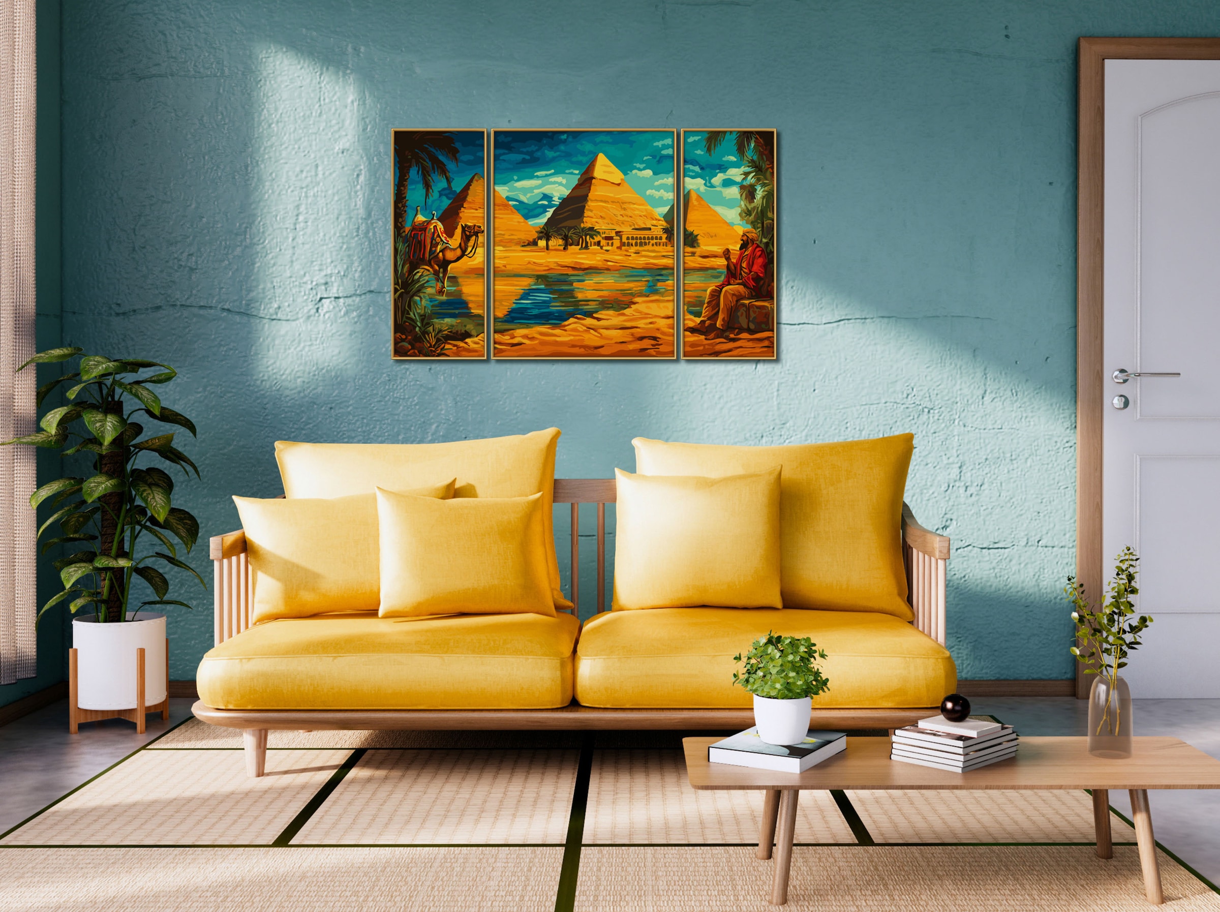 Schipper Malen nach Zahlen »Meisterklasse Triptychon - Ägypten« Made in Germany