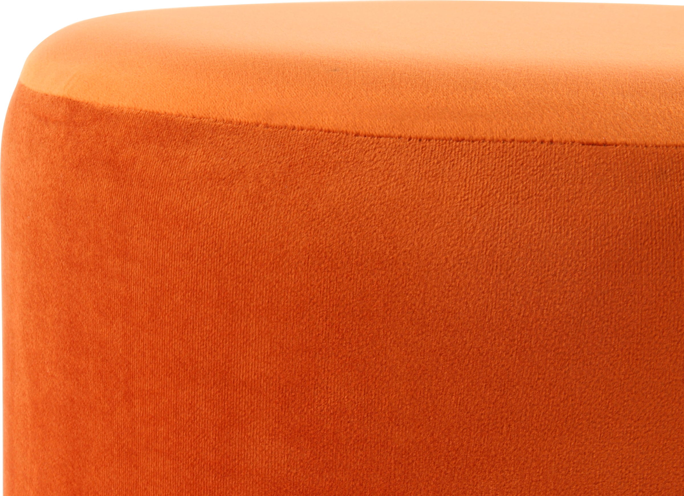 Kayoom Sitzhocker »Hocker Rebecca 825, Sitzpouf in runder Form,mit samtigem Bezug«, (1 St.), pflegeleicht, modern, vielseitig verwendbar, Sitzfläche gepolstert