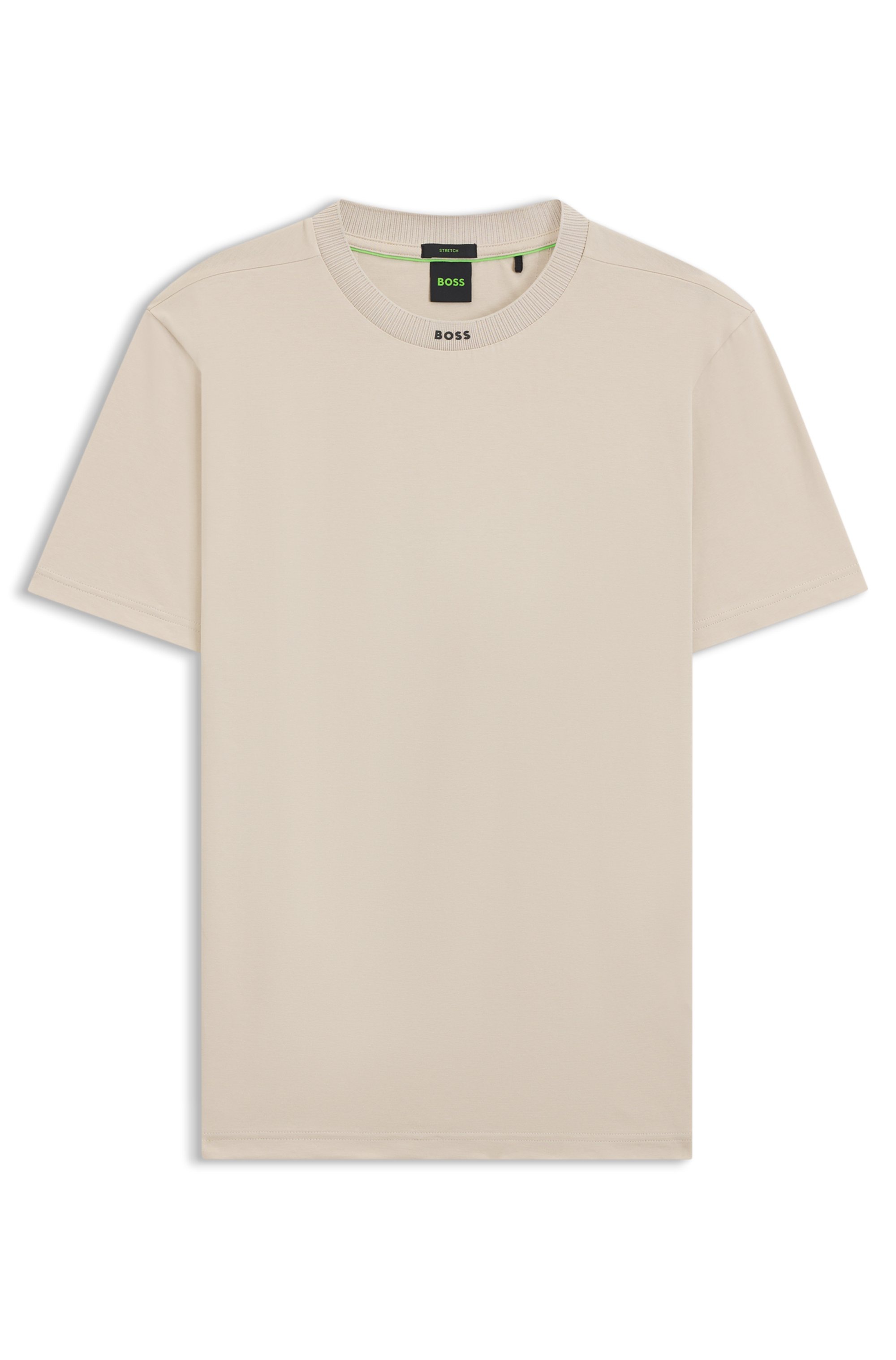 BOSS GREEN T-Shirt "Tee Rib" mit Logo am Ausschnitt günstig online kaufen