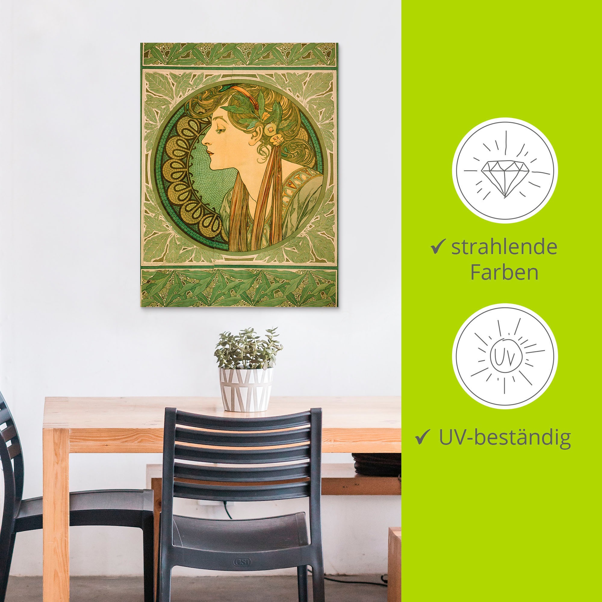Artland Wandbild »Lorbeer. 1921«, Frau, (1 St.), als Alubild, Outdoorbild, Leinwandbild, Poster in verschied. Größen
