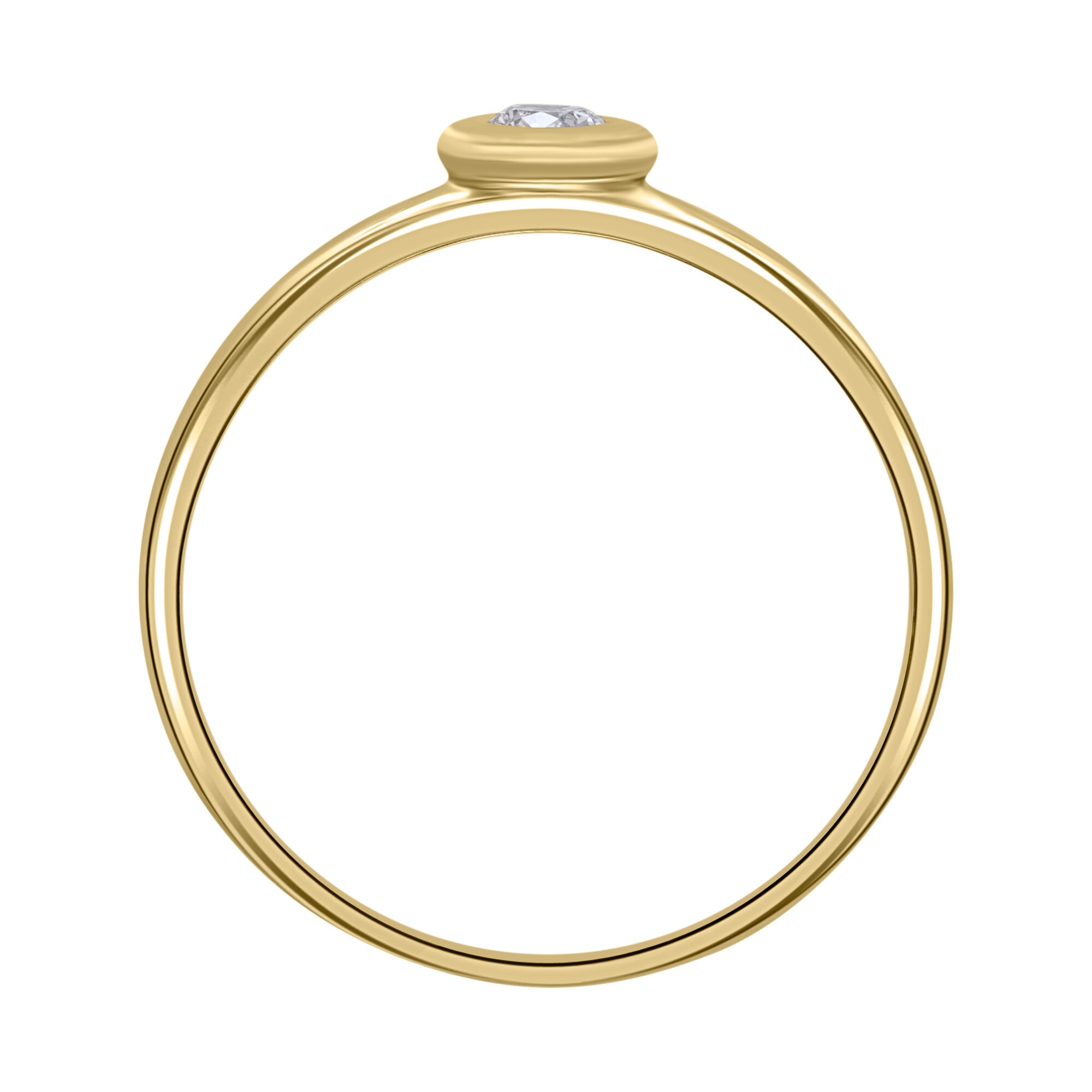 ONE ELEMENT Diamantring »0,10 ct Diamant Brillant Ring aus 585 Gelbgold«, Damen Gold Schmuck