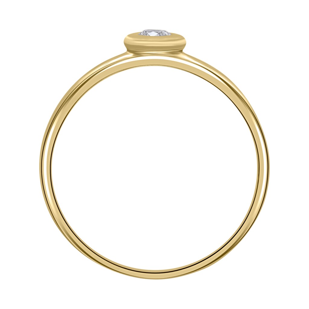 ONE ELEMENT Diamantring »0,10 ct Diamant Brillant Ring aus 585 Gelbgold«