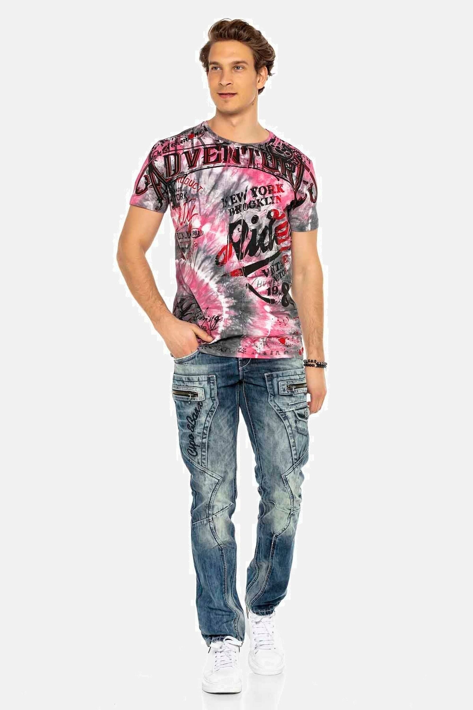 Cipo & Baxx 5-Pocket-Jeans »Jeans«, im lässigen Biker-Stil, C-1178