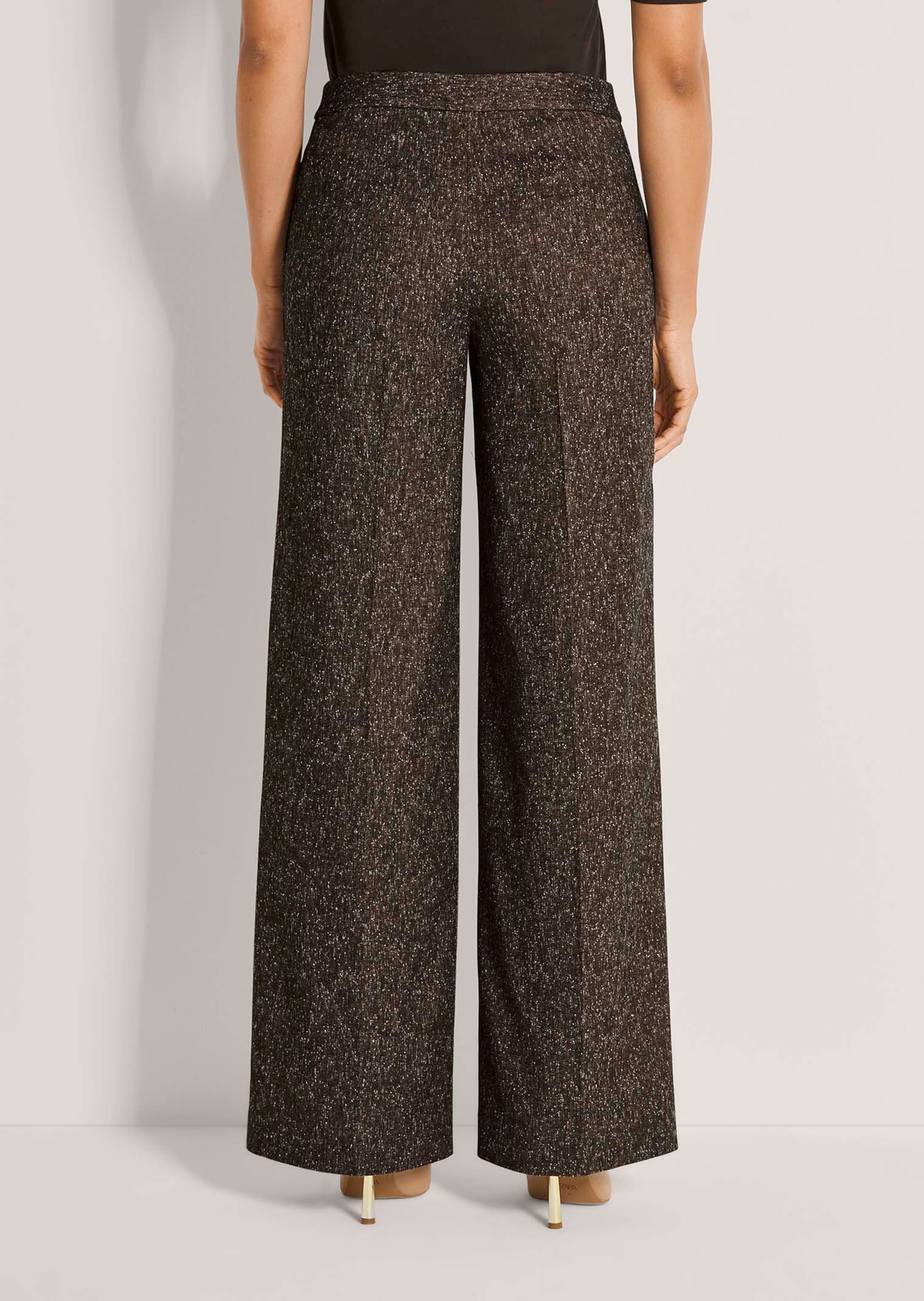 MADELEINE Stoffhose »Hose Weite Tweed-Hose mit Bügelfalten«