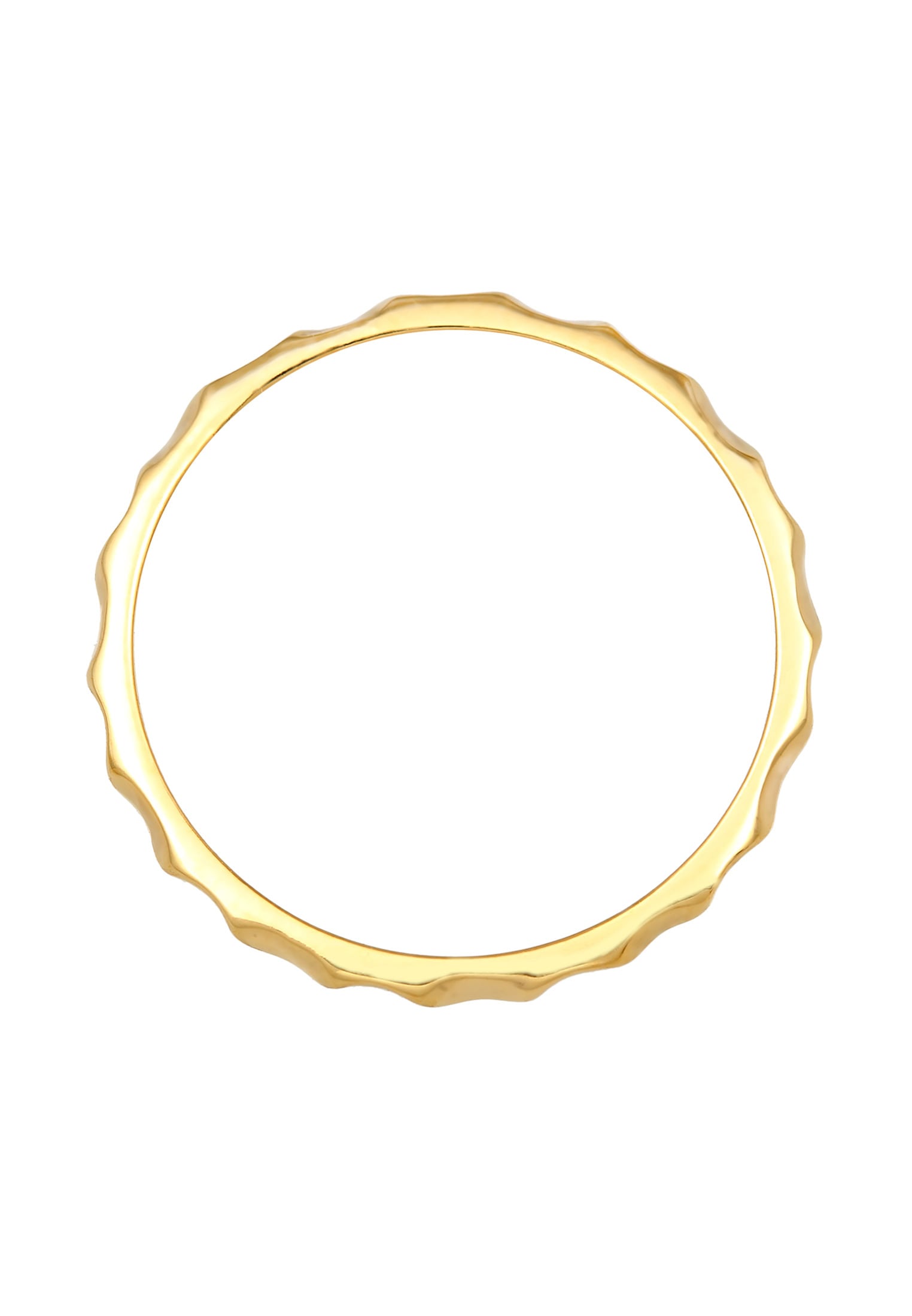 Elli Premium Fingerring »Stacking Facetten Basic 375 Gelbgold«