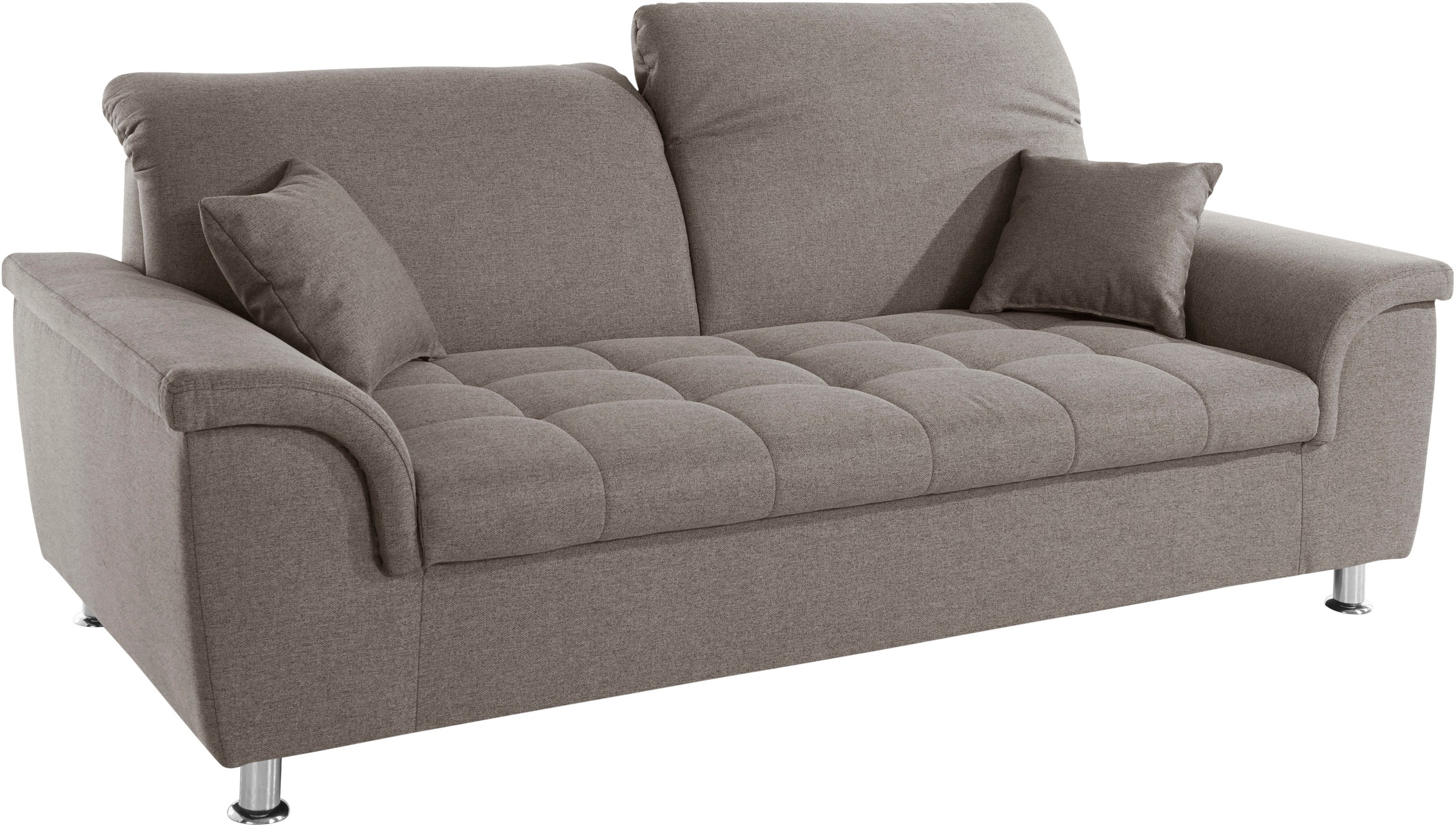 DOMO collection 2,5-Sitzer »Franzi, zeitlos und elegant, moderne Sitzheftung«, wahlweise mit Kopfteilverstellung, inklusive Zierkissen