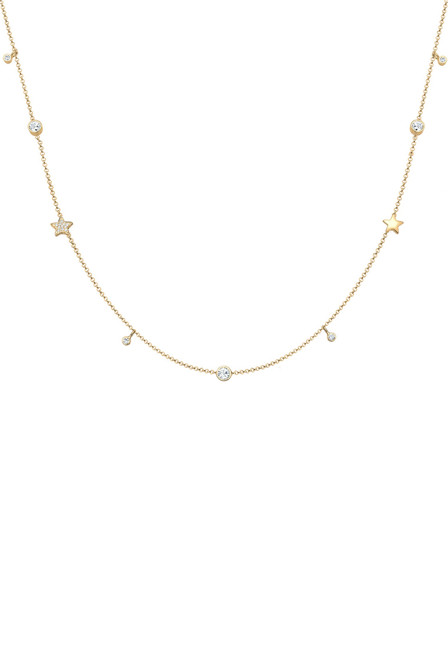 Elli Collierkettchen »Solitär Sterne 925 Silber, mit Kristallen von Swarovski®«