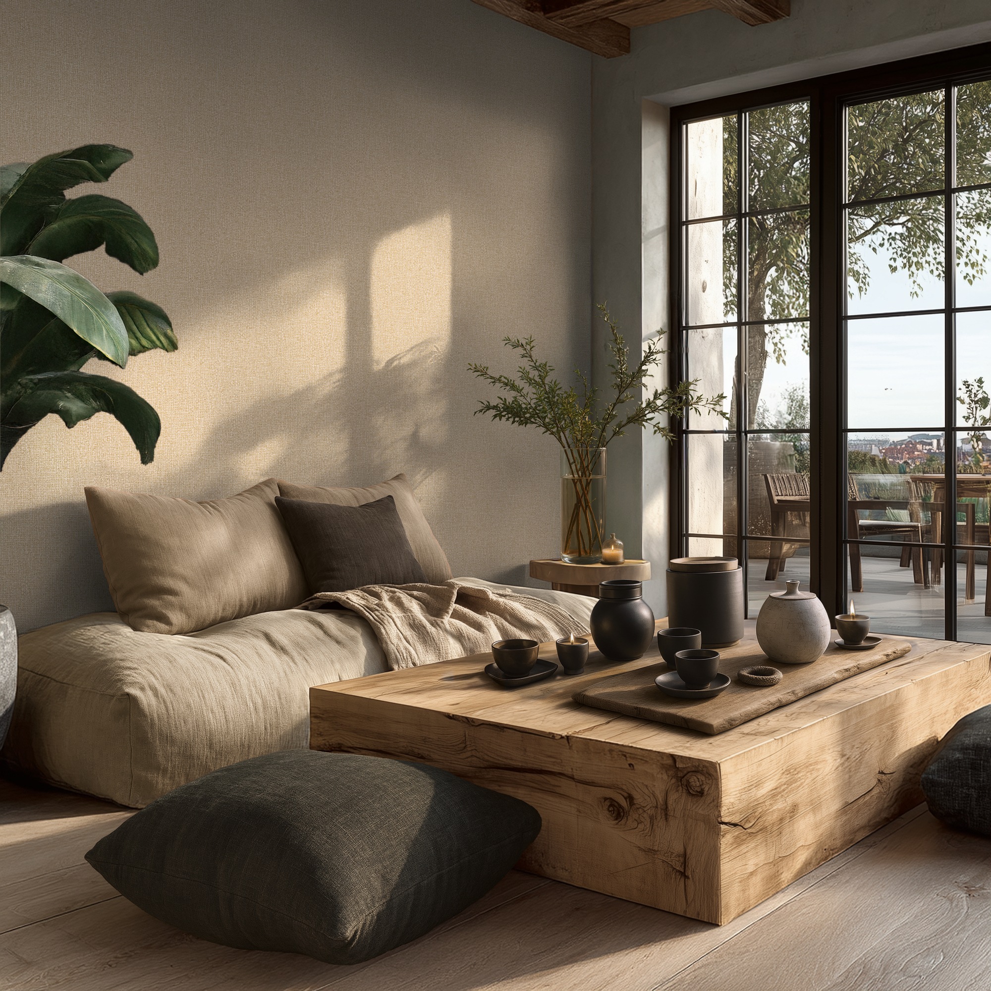 living walls Vliestapete "Vibes & Styles Jan – Studo Sense & Surface Vliestapete" Flechtoptik leicht strukturiert Natürliche Flechtoptik mit feiner Struktur und dezentem Glanzeffekt