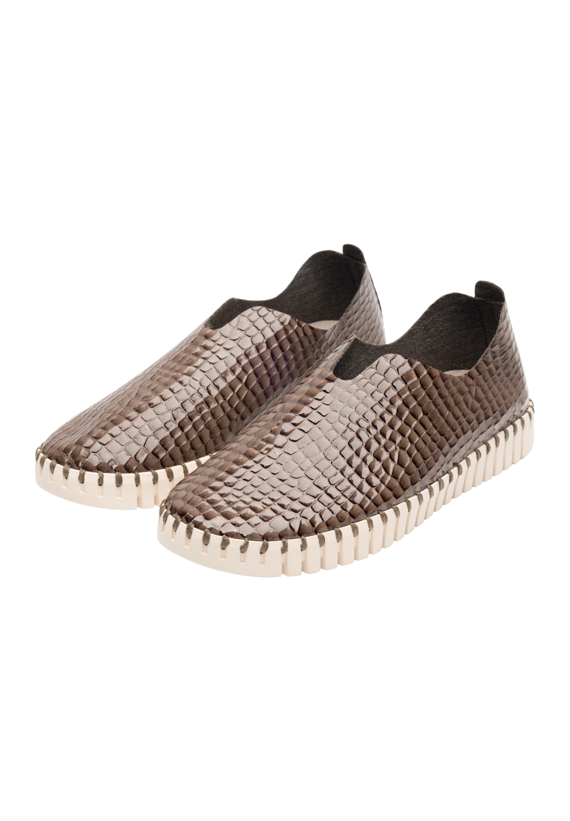 Ilse Jacobsen Slipper »TULIP3031«, Flexible Laufsohle, Naturkautschuk, Kroko-Muster