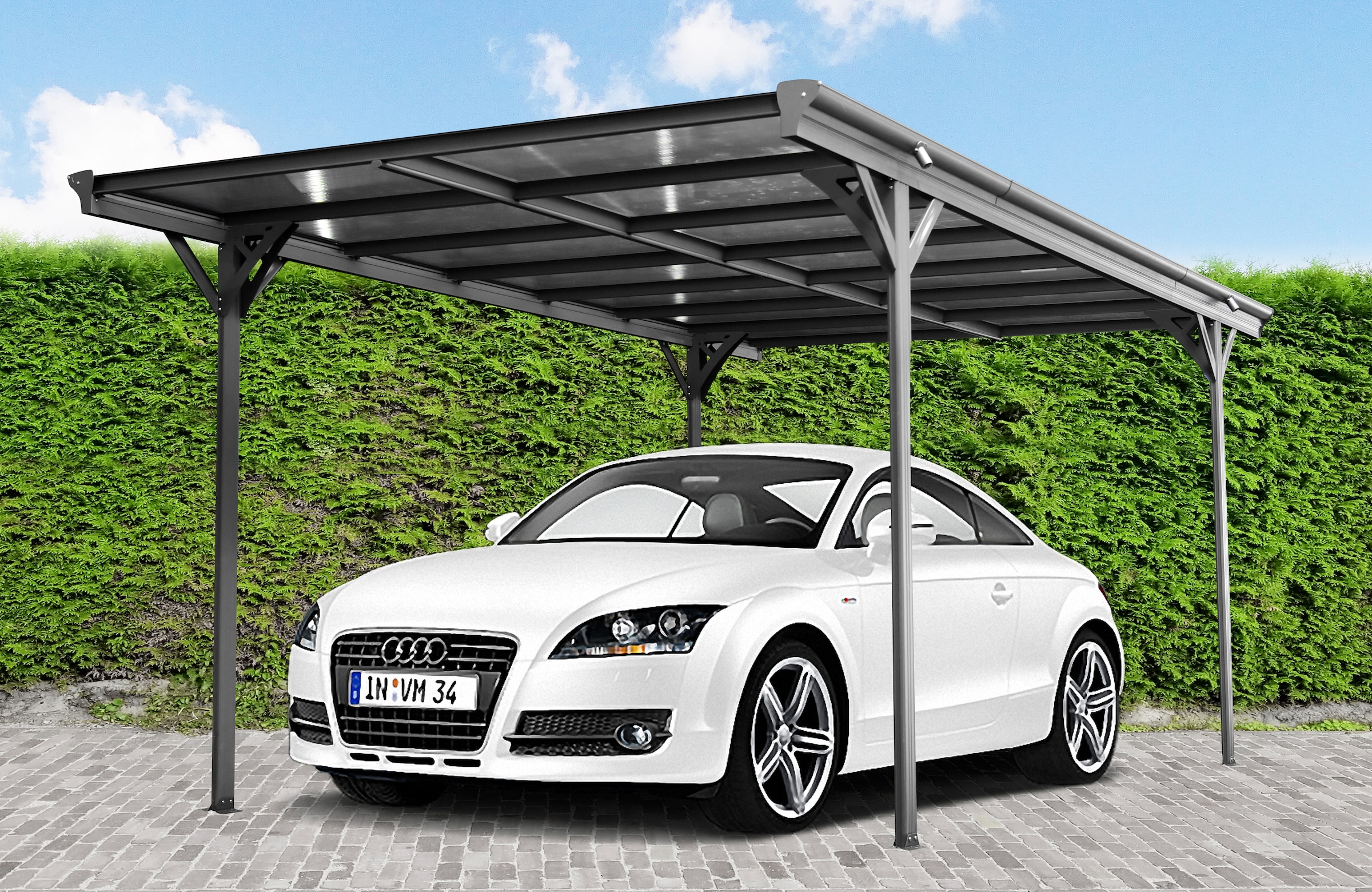 Einzelcarport »Charly«, Aluminium, 275 cm, anthrazit