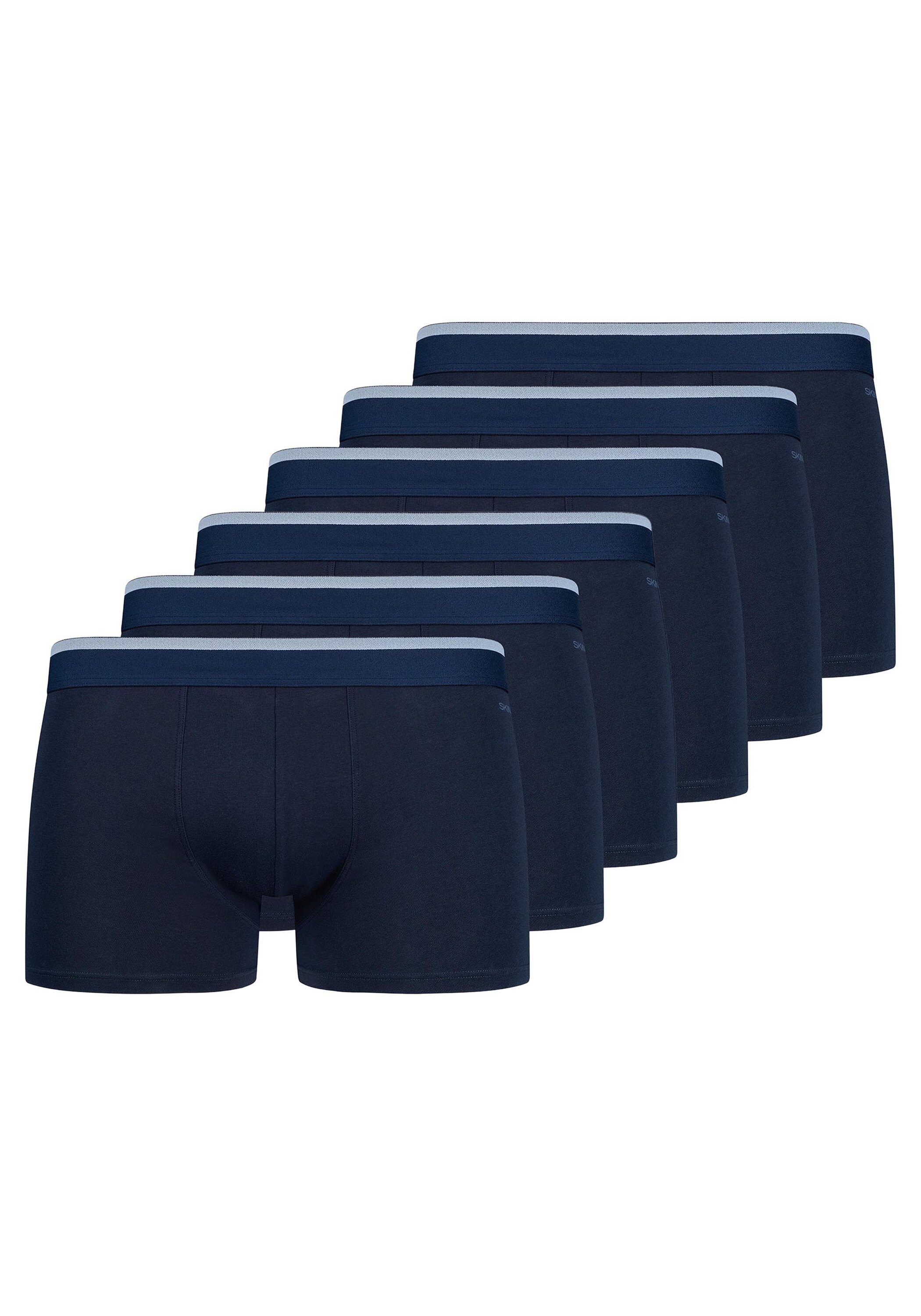 SKINY Herren Boxershorts "Boxershort Pants Cotton Multipack 6P 6er Pack", Gr. M, blau, Obermaterial: 95% Baumwolle CO. 5% Elasthan EL., Unterhosen